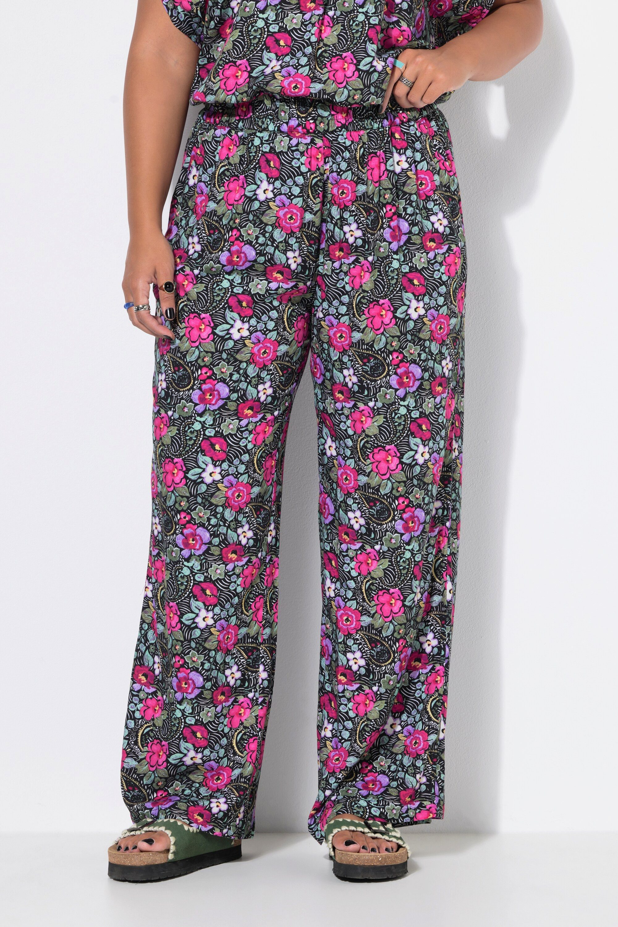 Studio Untold Schlupfhose Palazzohose wide Legs Flowers
