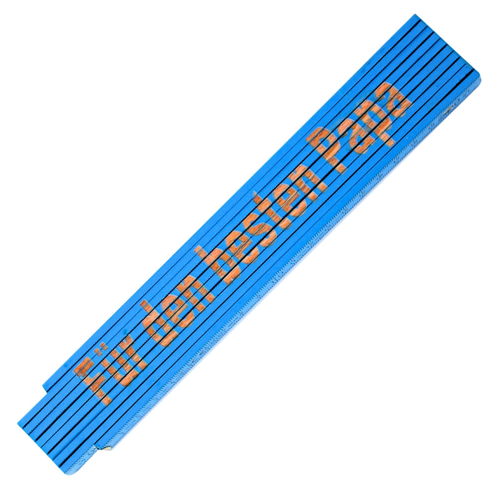 TE-Trend Zollstock Maßstab Laser Gravur Spruch Für den Besten Papa blau, 90° Rasterung und Winkelmesser