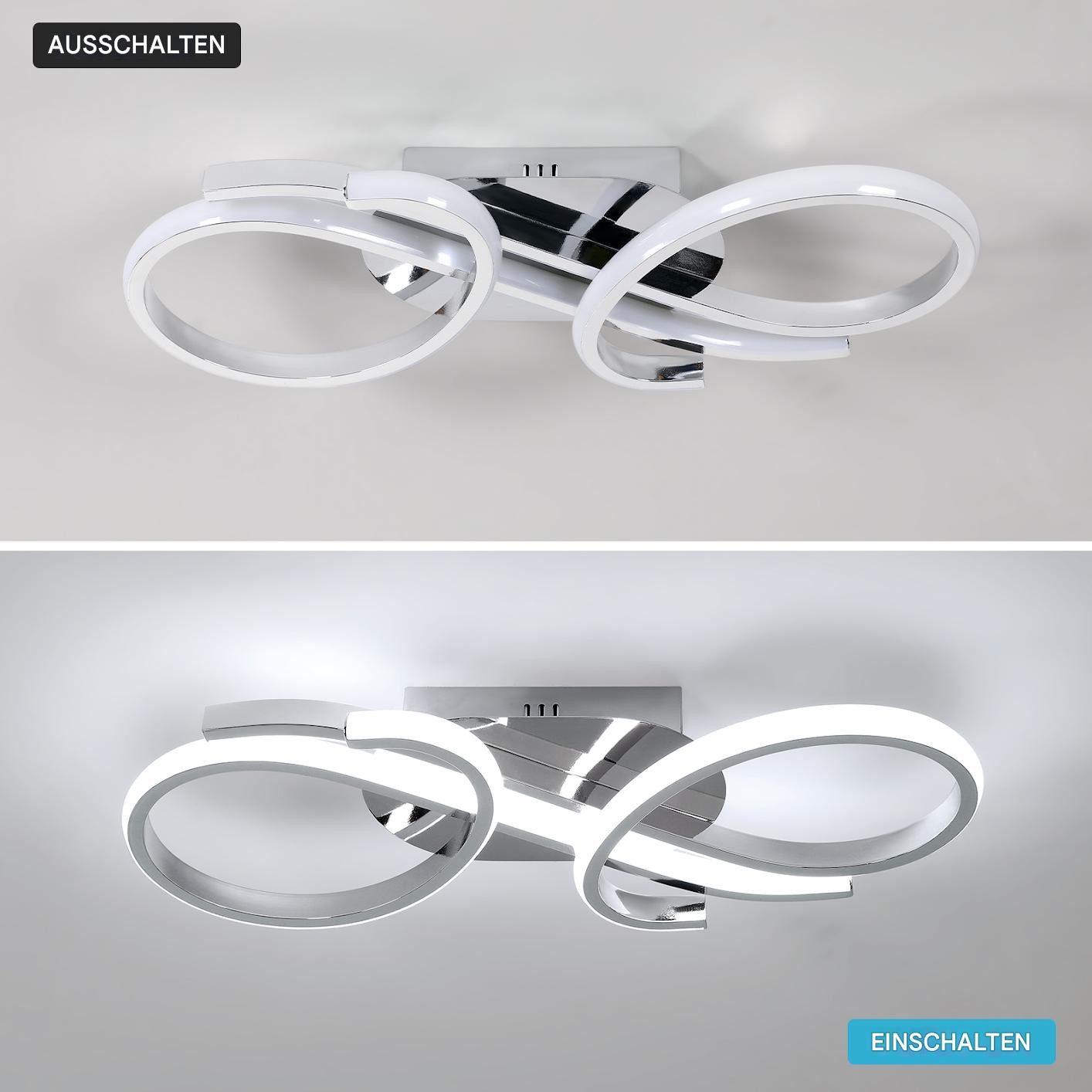 Riserva LED Deckenleuchte Kreative Aluminiumlampe, 36W Deckenlampe, warmes Licht 3000K, LED wechselbar, Augenschutzdesign, energiesparend, für Cafés, Konzertsäle, Garderoben