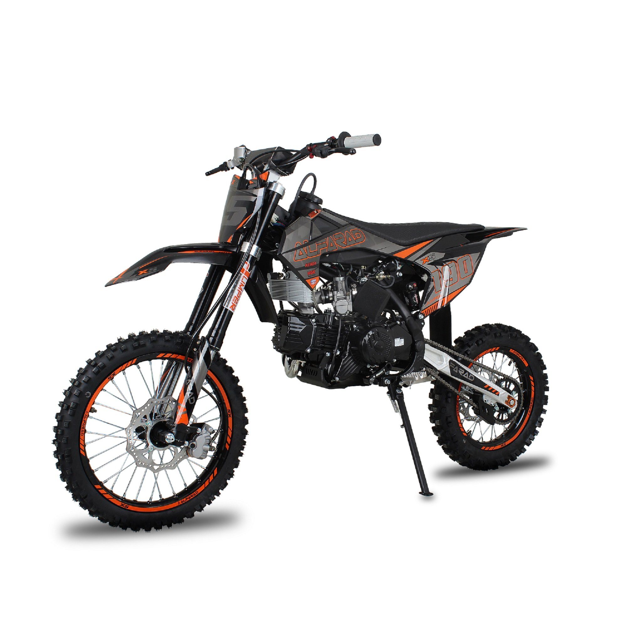 Black and orange dirt bike hotsell