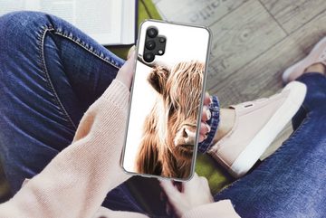 MuchoWow Handyhülle Schottischer Highlander - Kuh - Tiere, Handyhülle Samsung Galaxy A32 5G, Smartphone-Bumper, Print, Handy