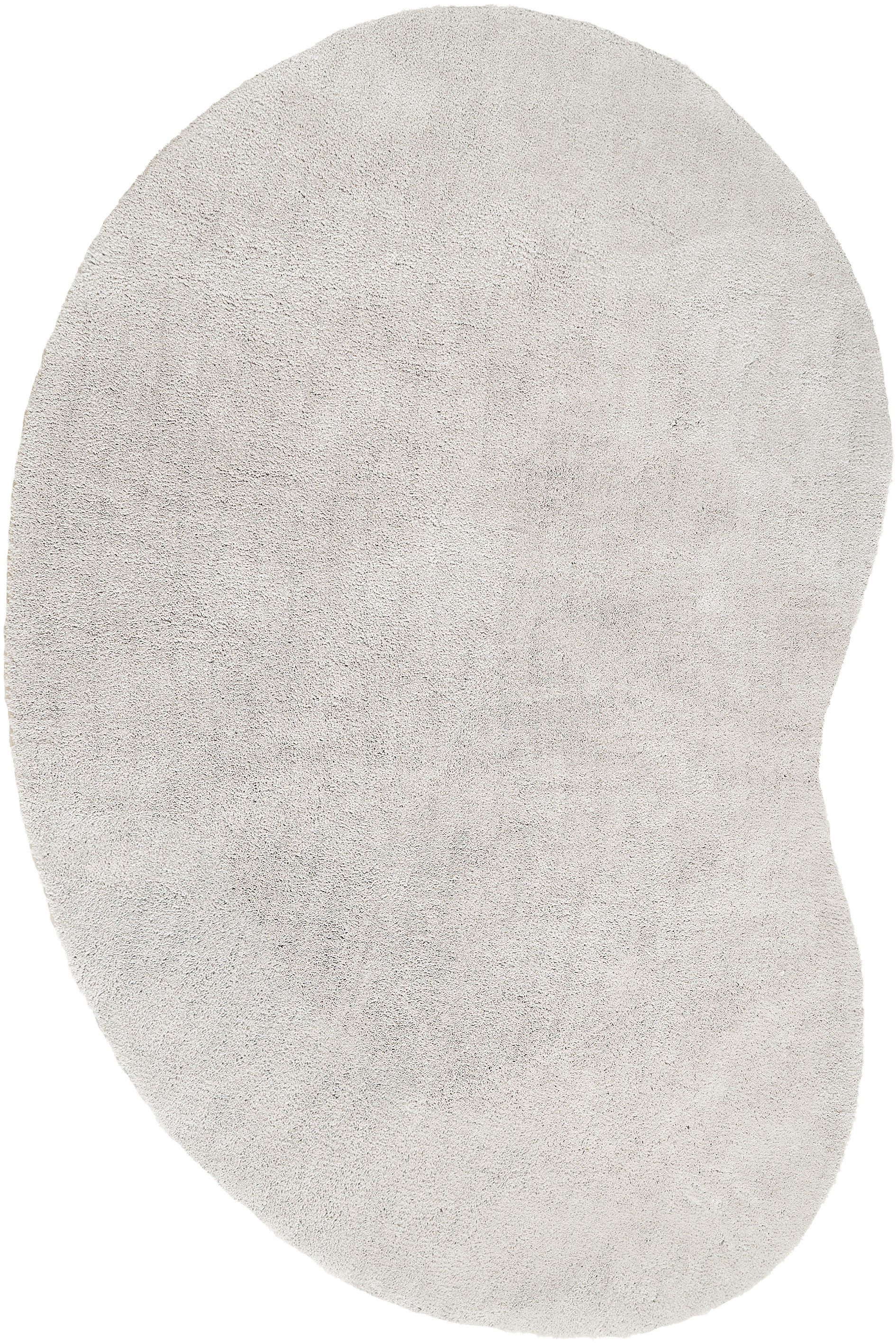 LeGer Home by Lena Gercke Hochflor-Teppich Halrum, einfarbig, besondere Form, modern, U-förmig, Höhe: 25 mm, organische Form, bean shape, kuschelig, Wohnzimmer, Schlafzimmer