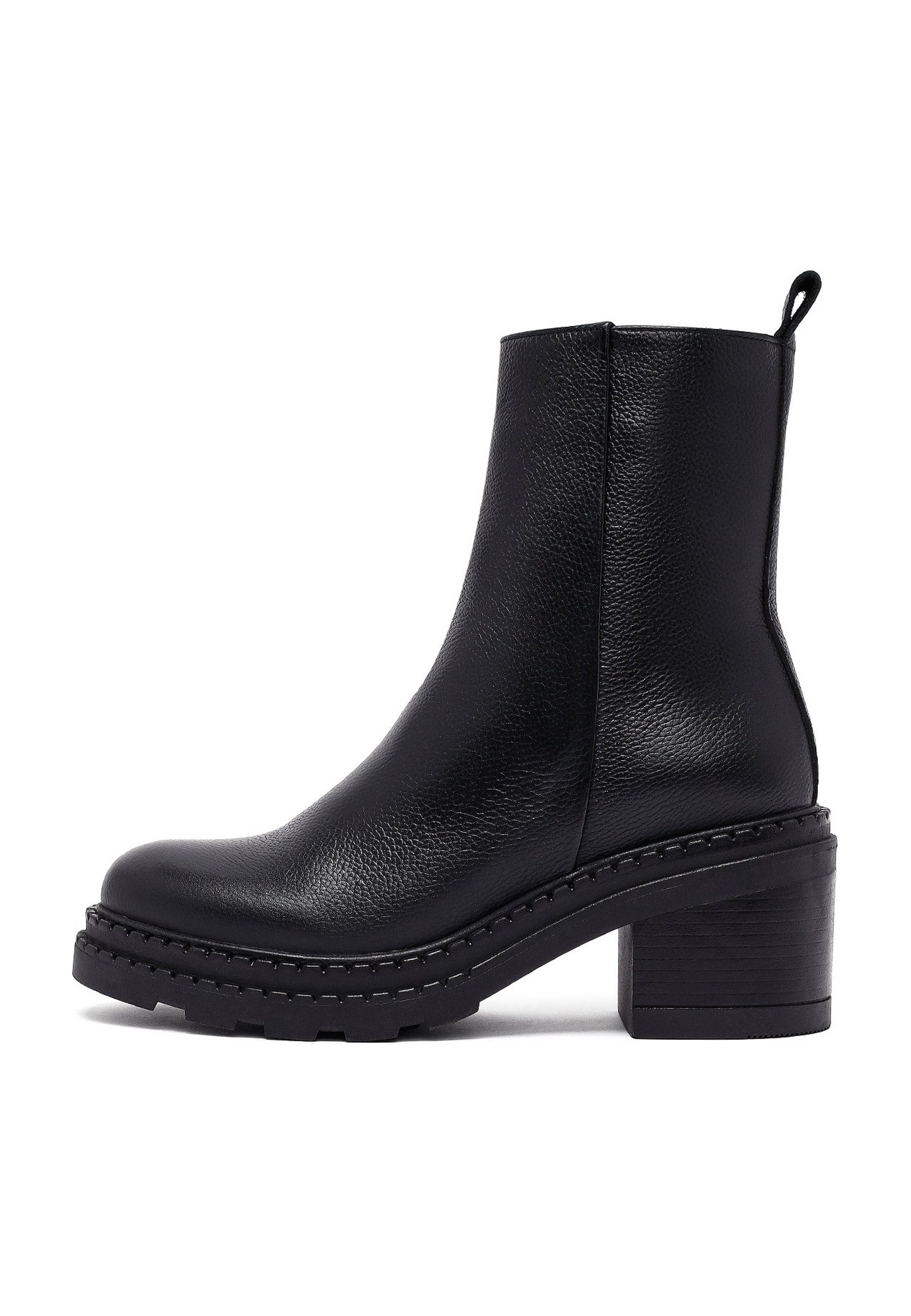 Derimod Leder-Blockabsatz-Stiefeletten Ankleboots