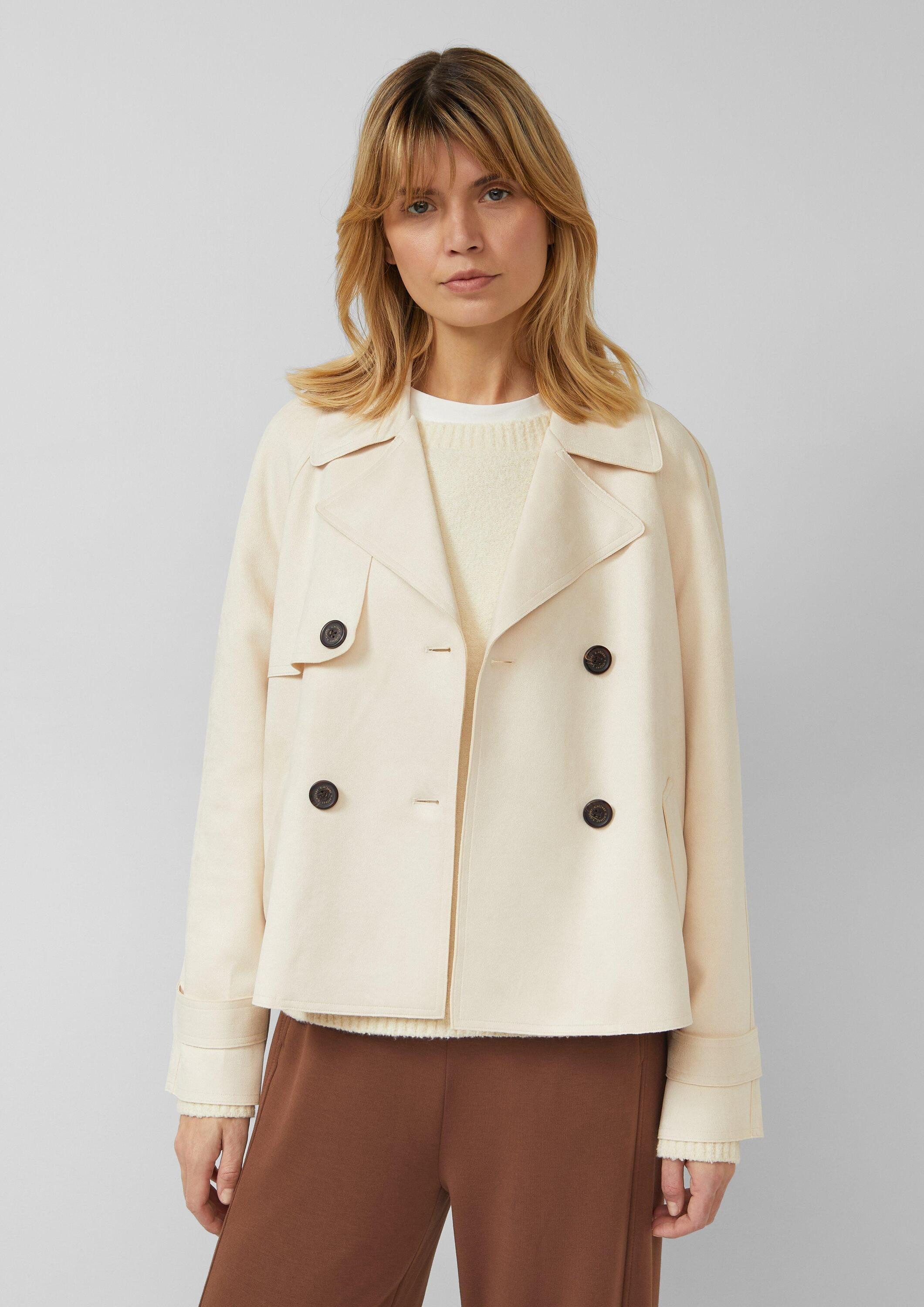 s.Oliver Funktionsjacke Outdoor-Jacke Cabanjacke im Relaxed Fit in Veloursl günstig online kaufen