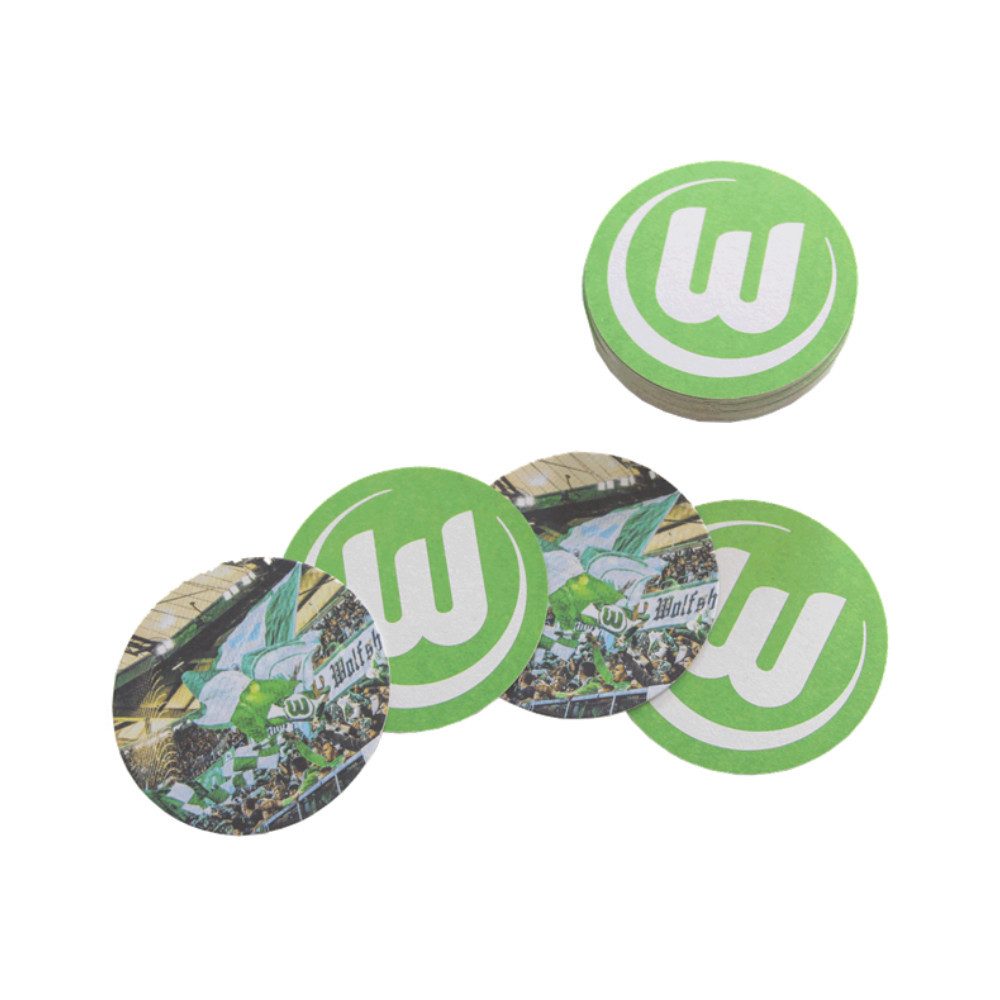 VfL Wolfsburg Getränkeuntersetzer VfL Wolfsburg Bierdeckel Logo (25er Set)
