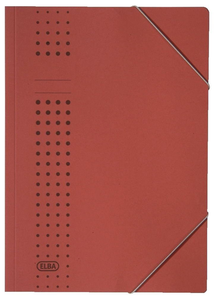 ELBA Schreibmappe ELBA Eckspannermappe chic aus Karton, A4, rot