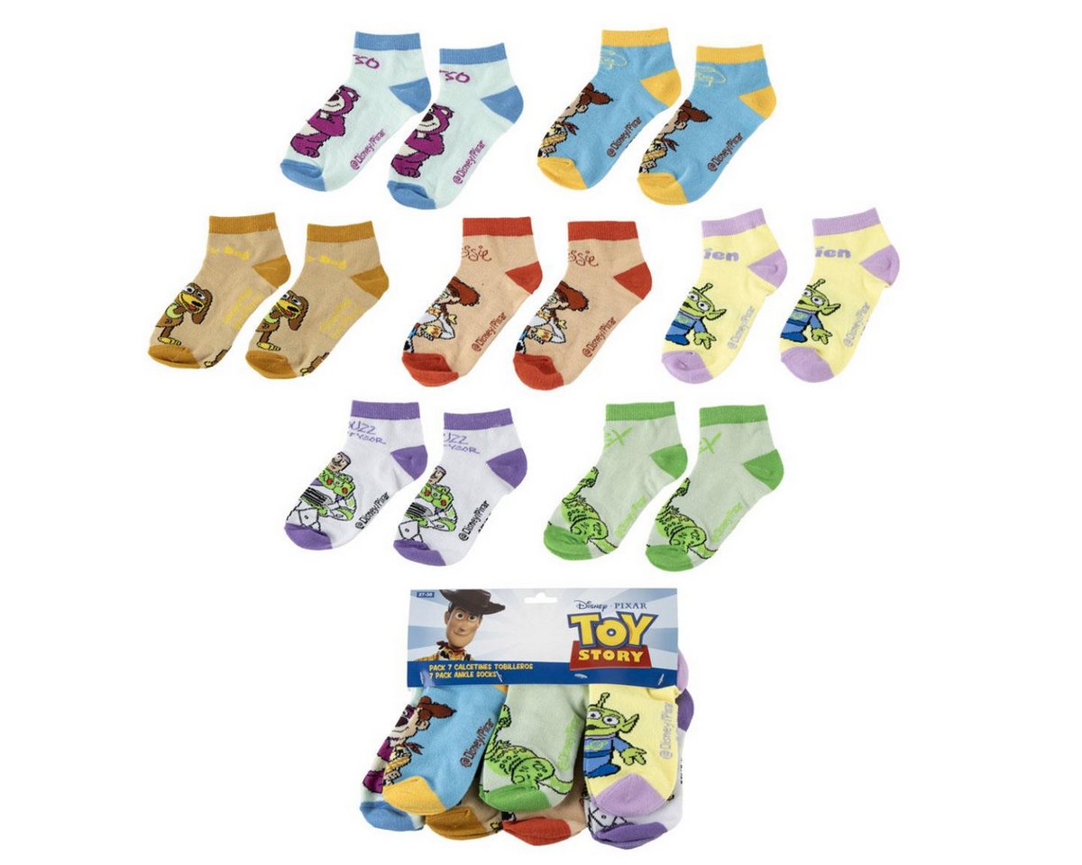 Disney Pixar Toy Story Kurzsocken 8 Paar Kinder Kurzsocken Mehrpack für Alltag und Sport