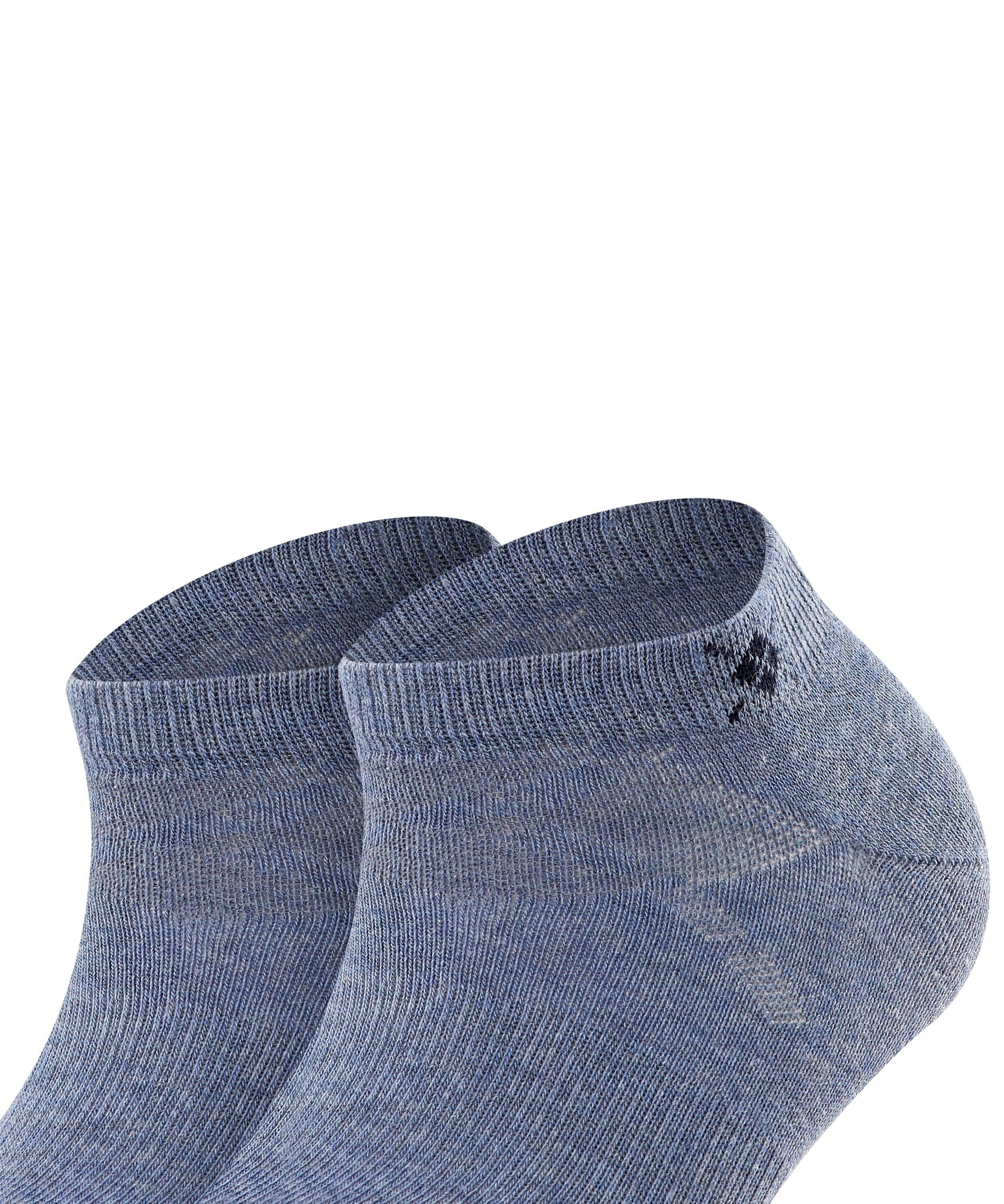 Baumwolle (2-Paar) weicher Burlington 2-Pack jeans Everyday (6662) light aus Sneakersocken gekämmter