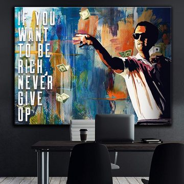 DOTCOMCANVAS® Leinwandbild, Mit Zitat, Premium Motivationsbild - Statement