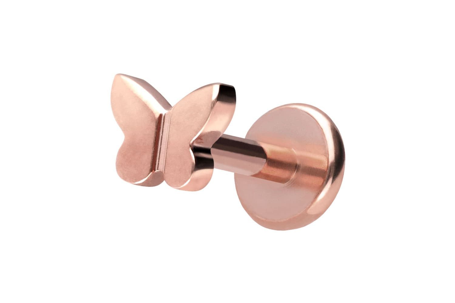 PIERCINGLINE Piercing-Set Titan Labret mit Push Fit SCHMETTERLING (Labrets, 1-tlg)
