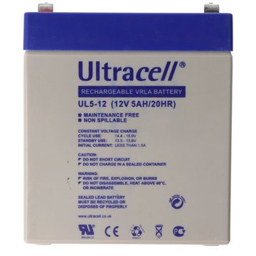 Ultracell Ultracell UL5-12 12V 5Ah Bleiakku AGM Blei Gel Akku Akku