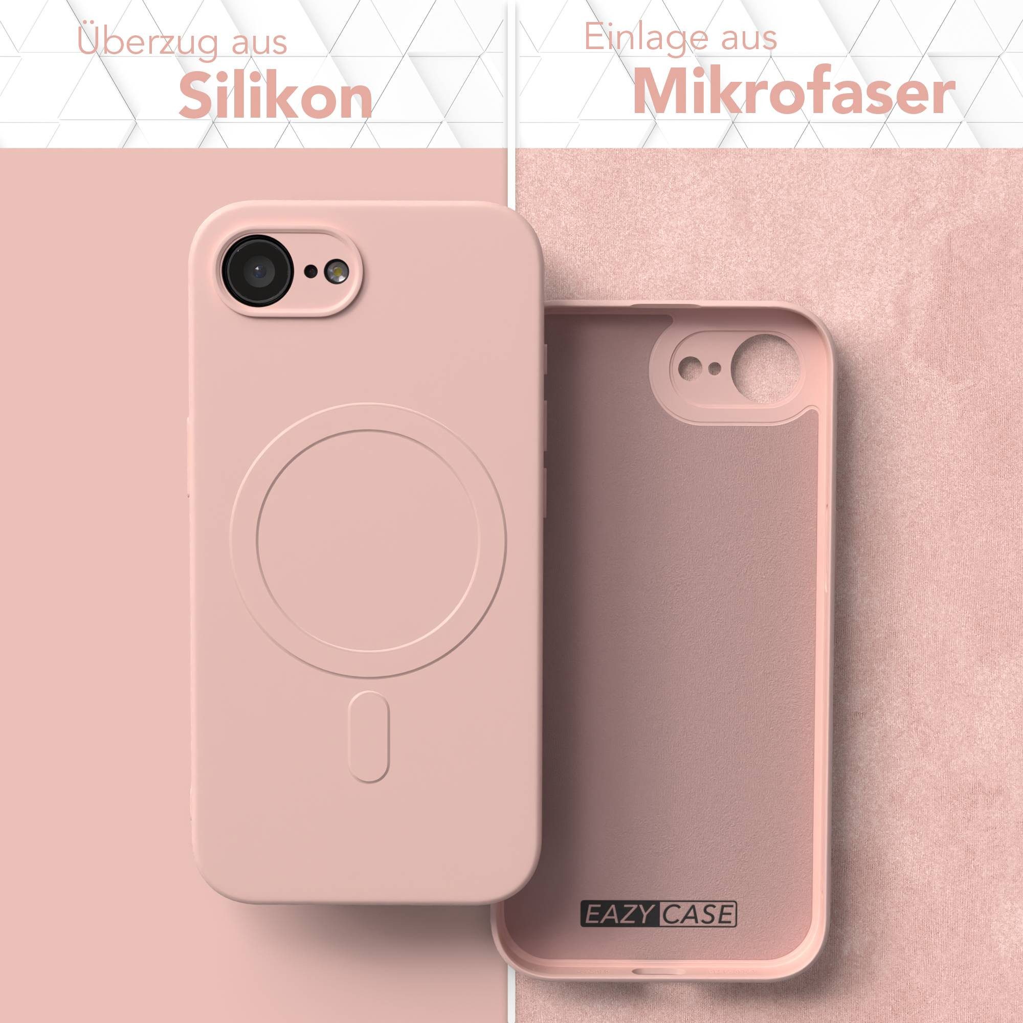 EAZY CASE Handyhülle TPU Hülle mit MagSafe für Apple iPhone 17e 6,1 Zoll, MagSafe Schutzhülle Silikoncover mit Kameraschutz Rosa / Altrosa