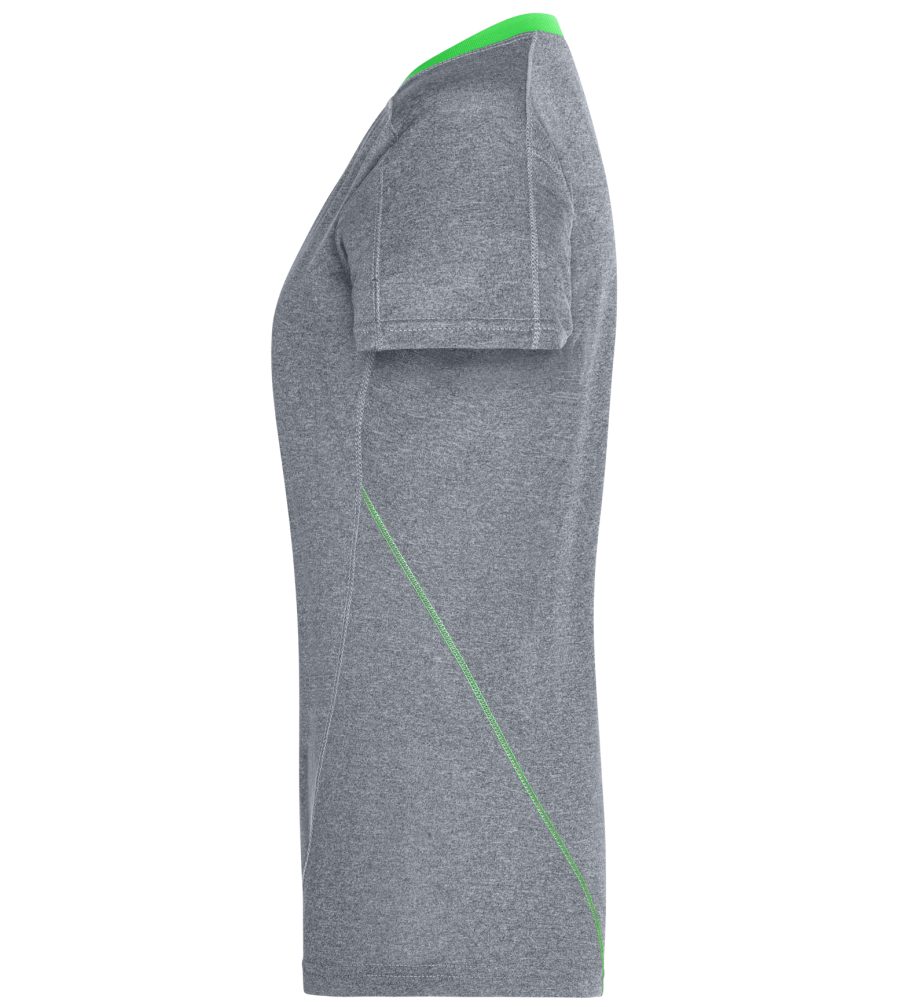 Laufshirt Atmungsaktiv Feuchtigkeitsregulierend 2 Running T-Shirt Damen JN471 Nicholson Doppelpack Laufshirt (Doppelpack, James Kurzarm Stück) und grey-melange/green &