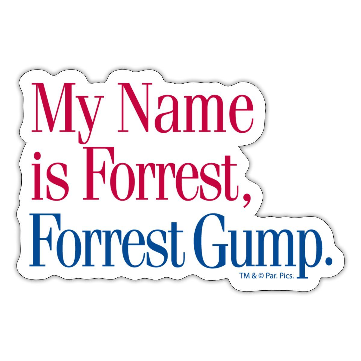 Spreadshirt Aufkleber Forrest Gump My Name Is Forrest, Forrest Gump Sticker Aufkleber