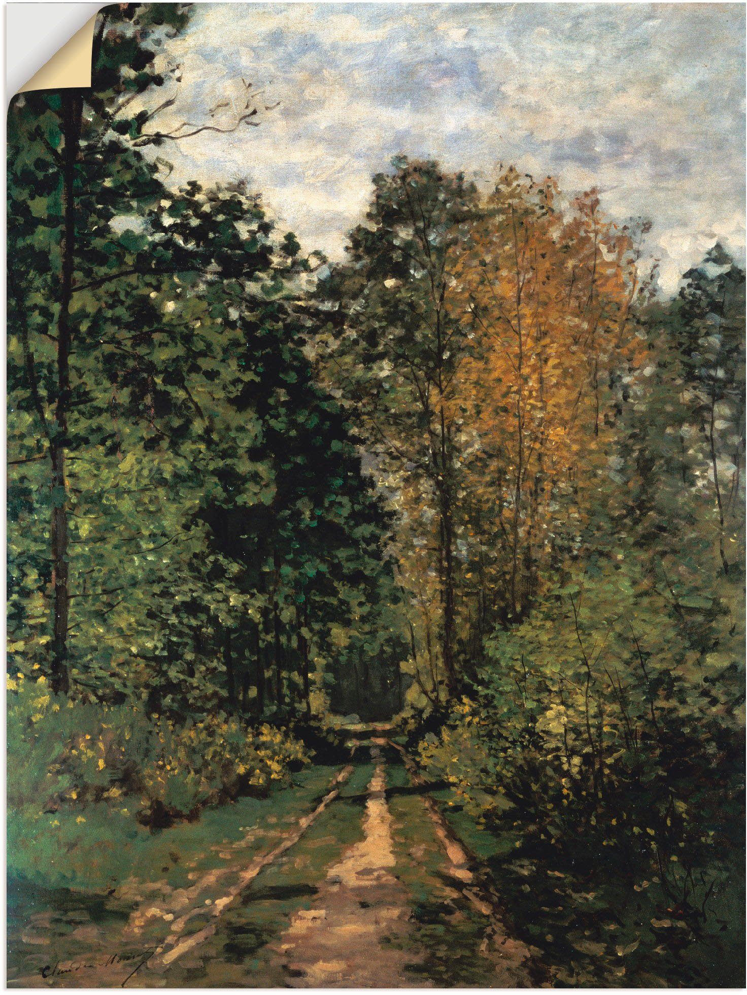 Artland Wandbild Waldweg., Wald (1 St), als Alubild, Leinwandbild, Wandaufkleber oder Poster in versch. Größen