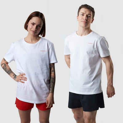 runamics T-Shirt »C2C T-Shirt mit Rückenprint Unisex, weiß« 100% Bio-Baumwolle, C2C Gold zertifiziert, Kompostierbar, ohne Plastikfasern