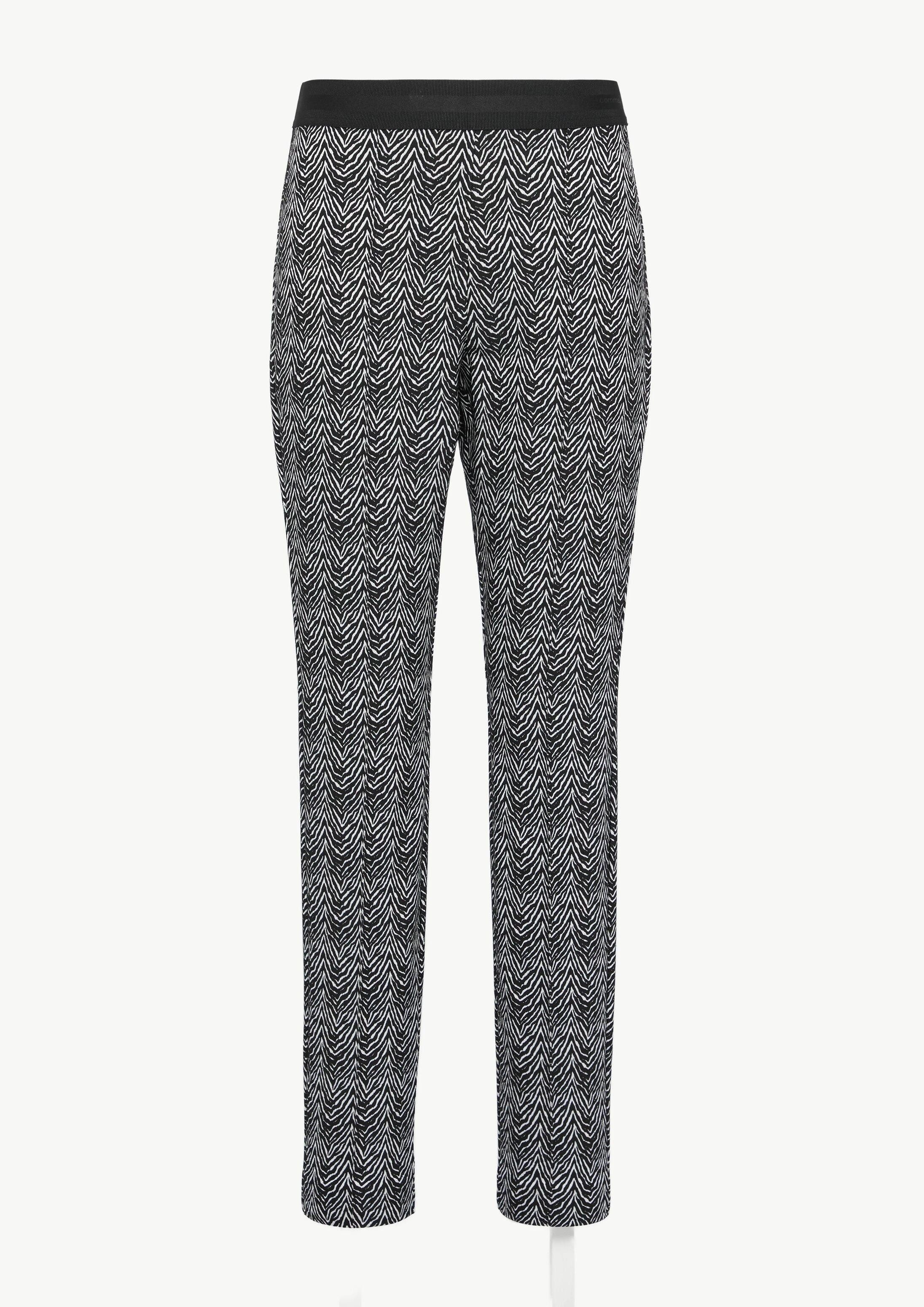 comma Chinos Hose Schmale Hose aus Jacquard