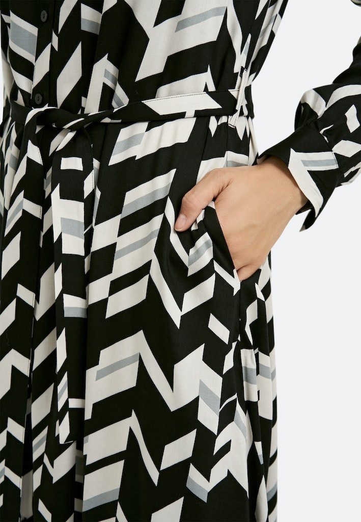 Smith & Soul Cocktailkleid LONG BELT DRESS NATUR PRINT