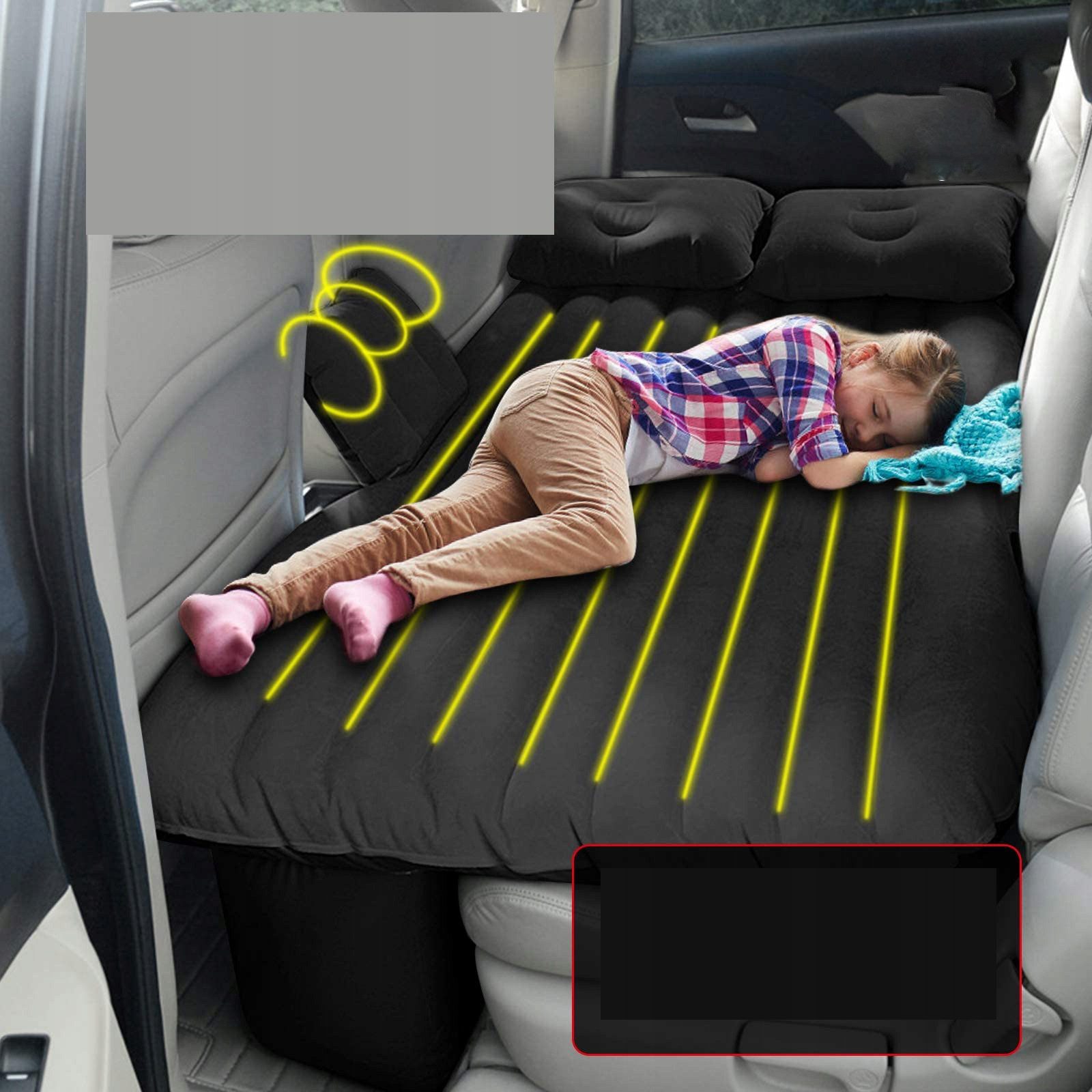 Ikonka Luftmatratze Auto Luftmatratze Rückbank Schlafen Pumpe schwarz 130×8 günstig online kaufen