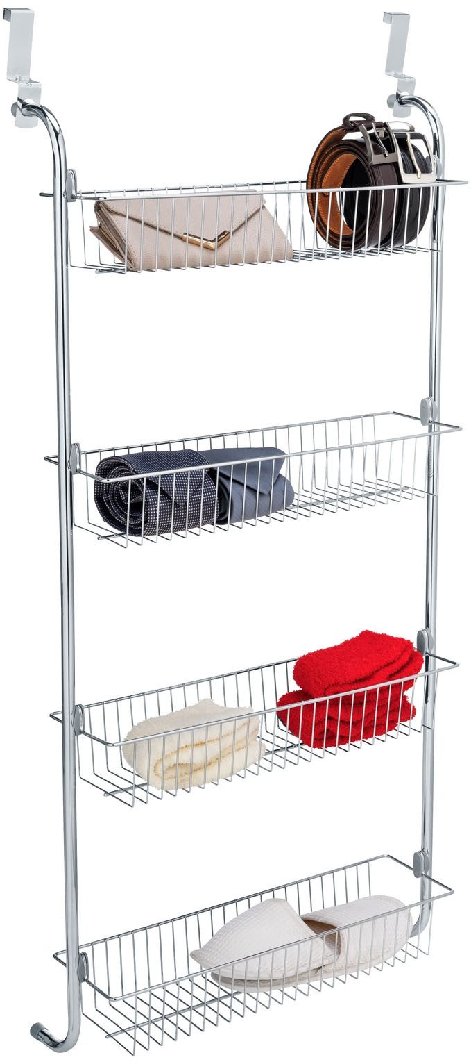 WENKO Türregal XL, zum Einhängen an Türen, Hängeregal aus Metall mit 4 Körb günstig online kaufen