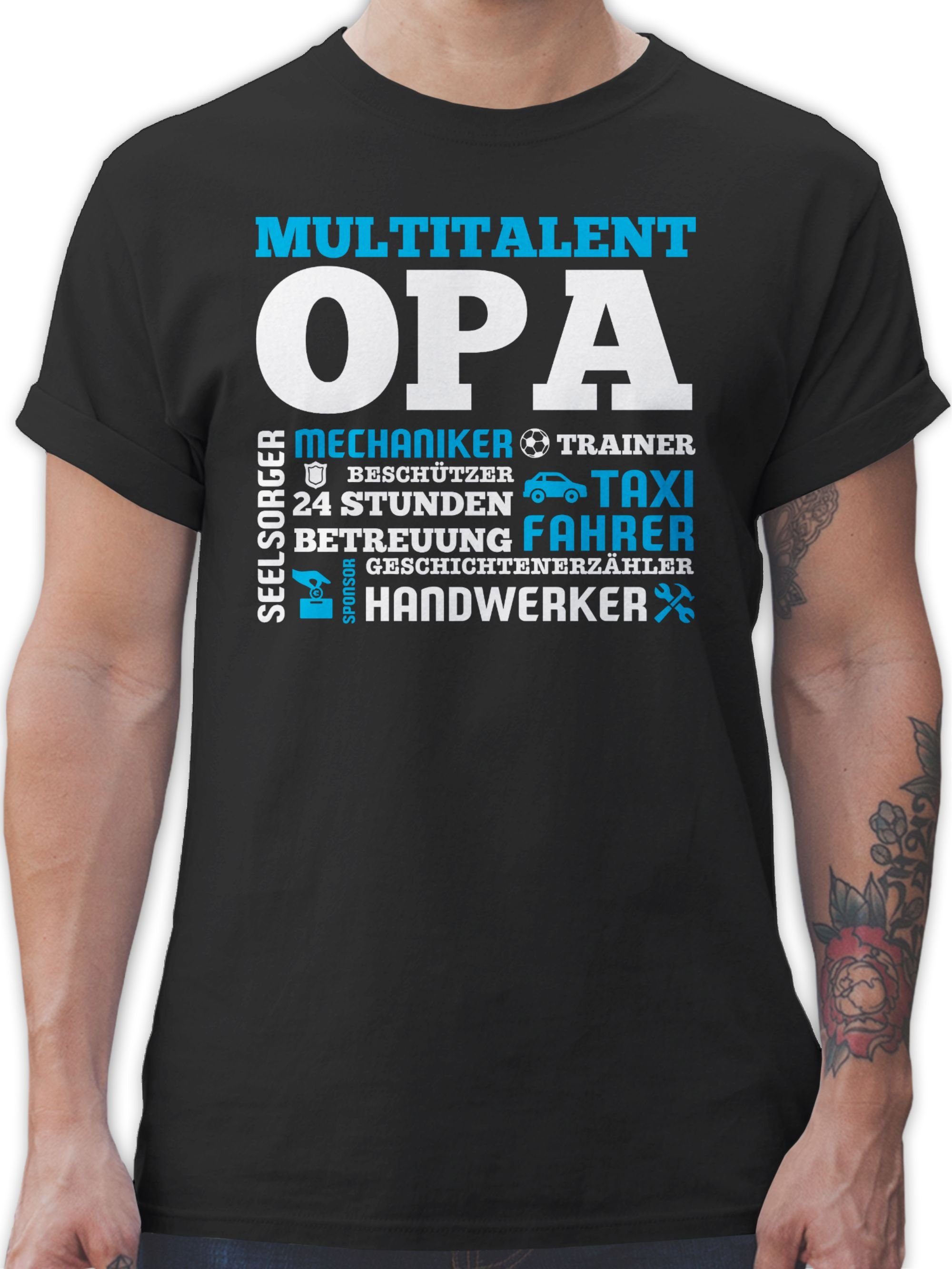 Shirtracer T-Shirt Multitalent Opa Opa Geschenke 2 Schwarz