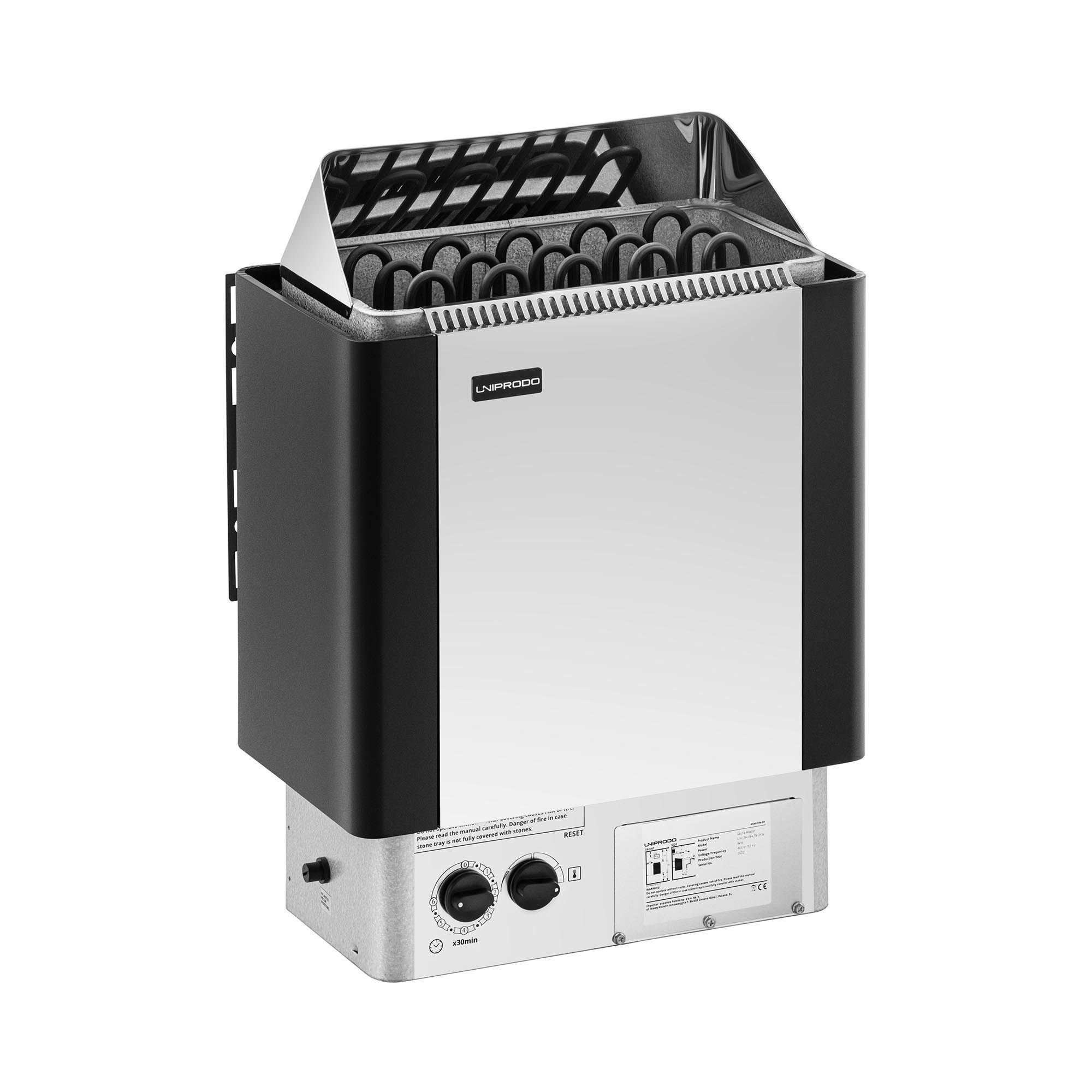 Uniprodo Saunaofen 8 kW Saunaheizung elektrisch Saunaheizgerät Sauna Ofen 400 V Steuerung, 8 kW, verschiedene Produktvarianten