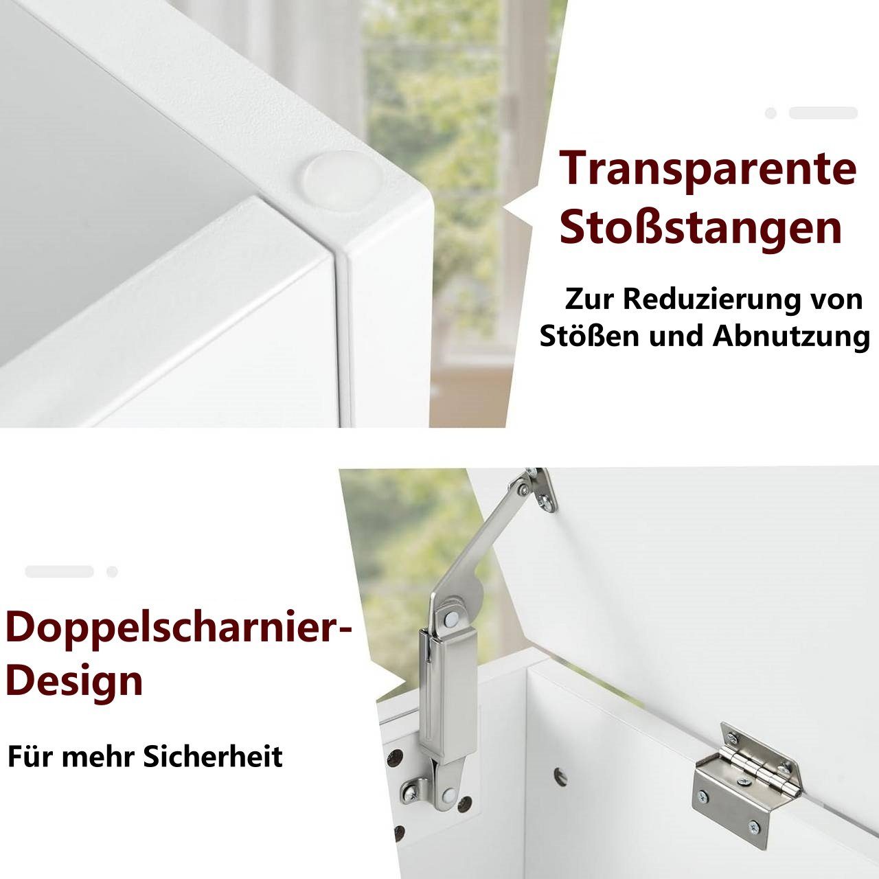 Woltu Sitzbank (1-St), mit Stauraum Sitzfläche, 100x47x40cm
