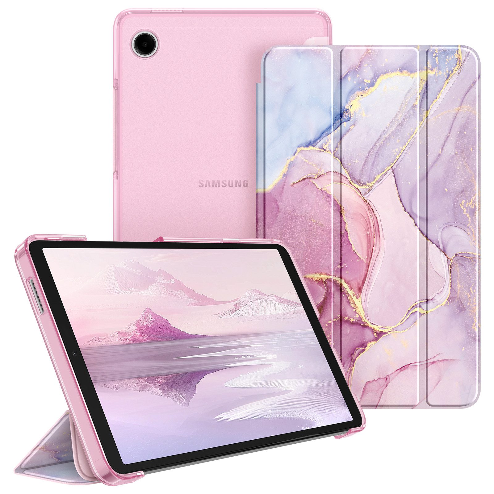 Fintie Tablet-Hülle für Samsung Galaxy Tab A11 8,7" 2025/ Tab A9 8.7 Zoll Tablet, Ultra Dünn Schutzhülle mit Transparenter Rückseite von Fintie