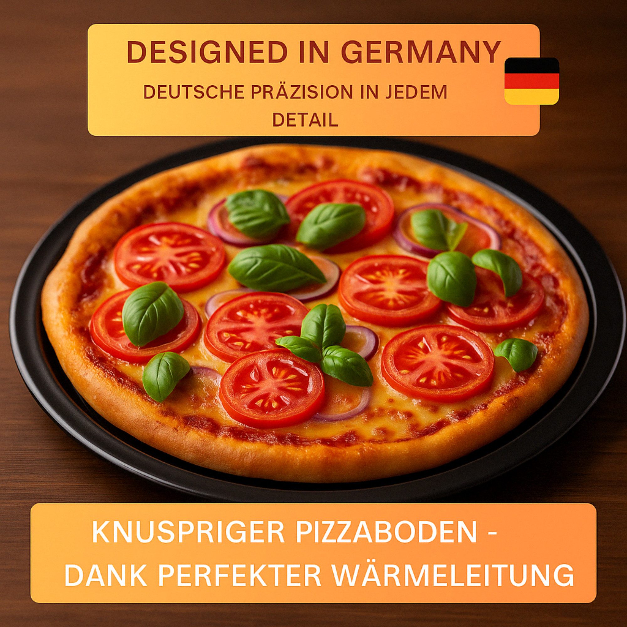 Thiru Pizzablech - Ø 28 cm - Schnittfest, kratzfest & hitzebeständig, (1-St)