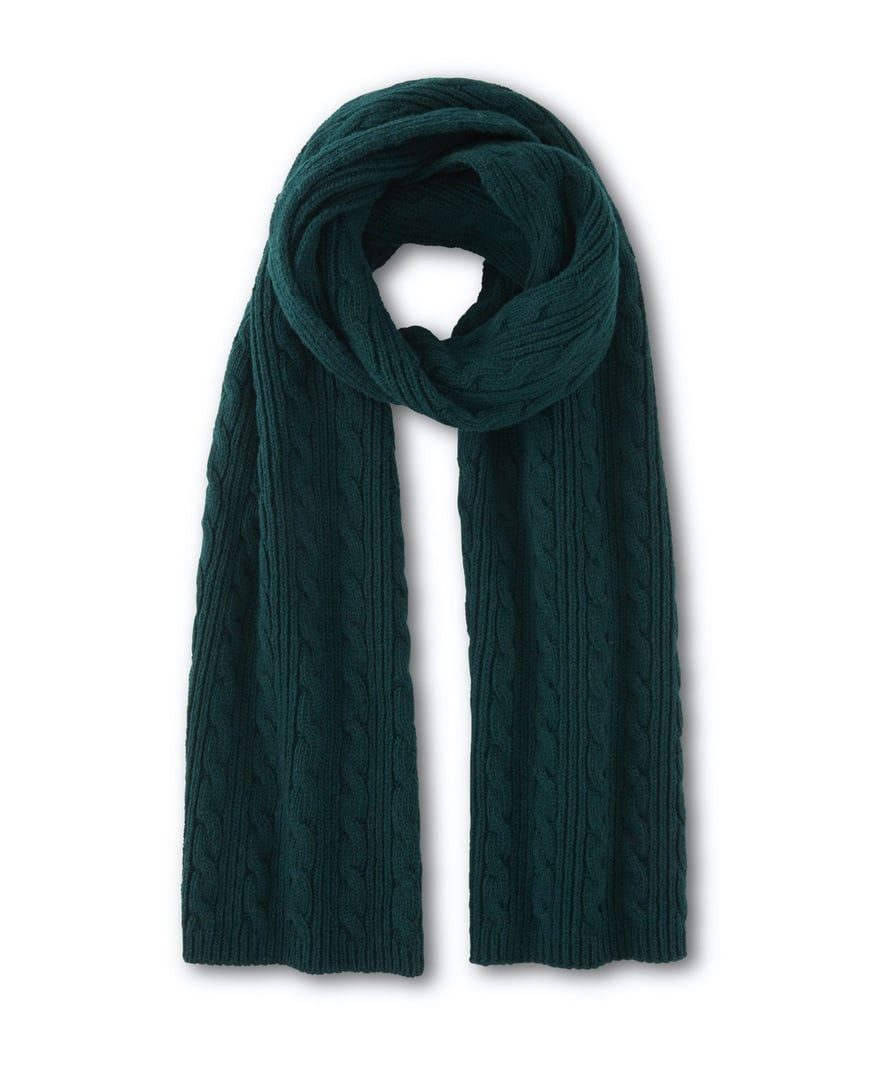 FALKE Schal Winterschal (Schurwolle) grün 170cm x 30cm - 1 Stück