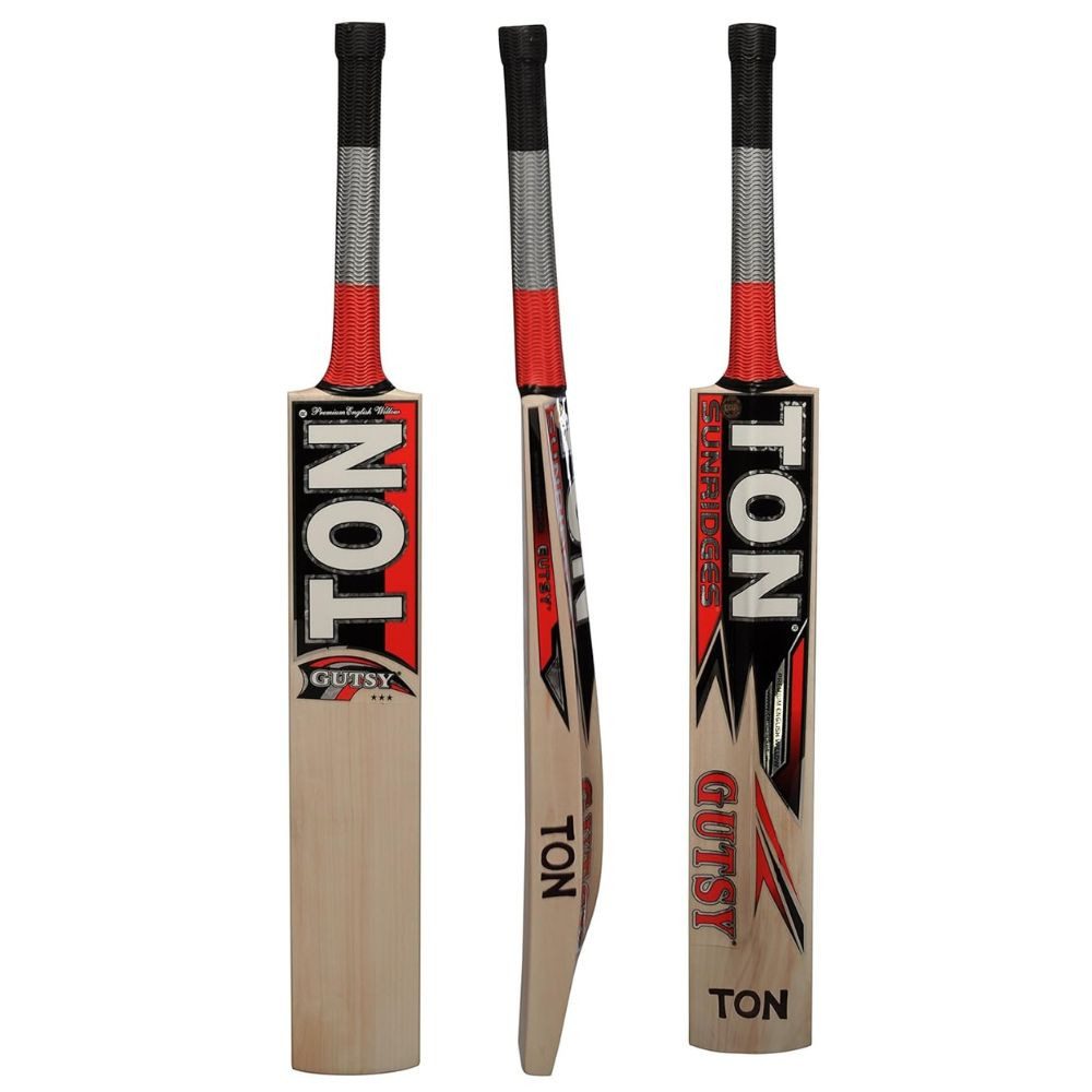 SS Badmintonschläger Ton Gutsy Cricket Schläger English Willow starke Schlagkraft Balance, (Cricket Schläger, English Willow Lederball), Hohe Schlagkraft, gute Balance, langlebig