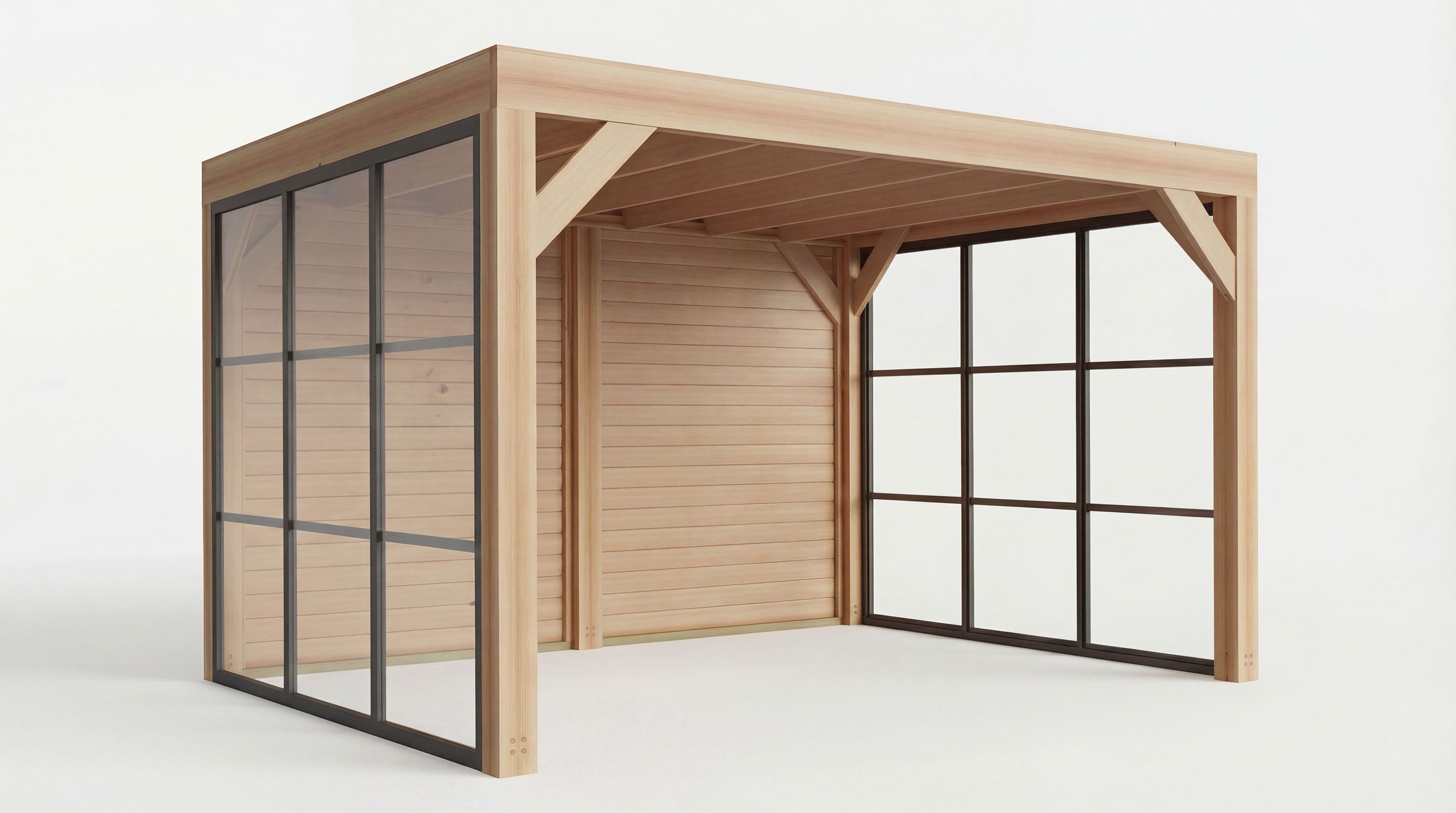weka Holzpavillon Lumley Lauben-Set Gr. 2.2, mit 3 Seitenteilen, BxTxH: 307x399x245 cm