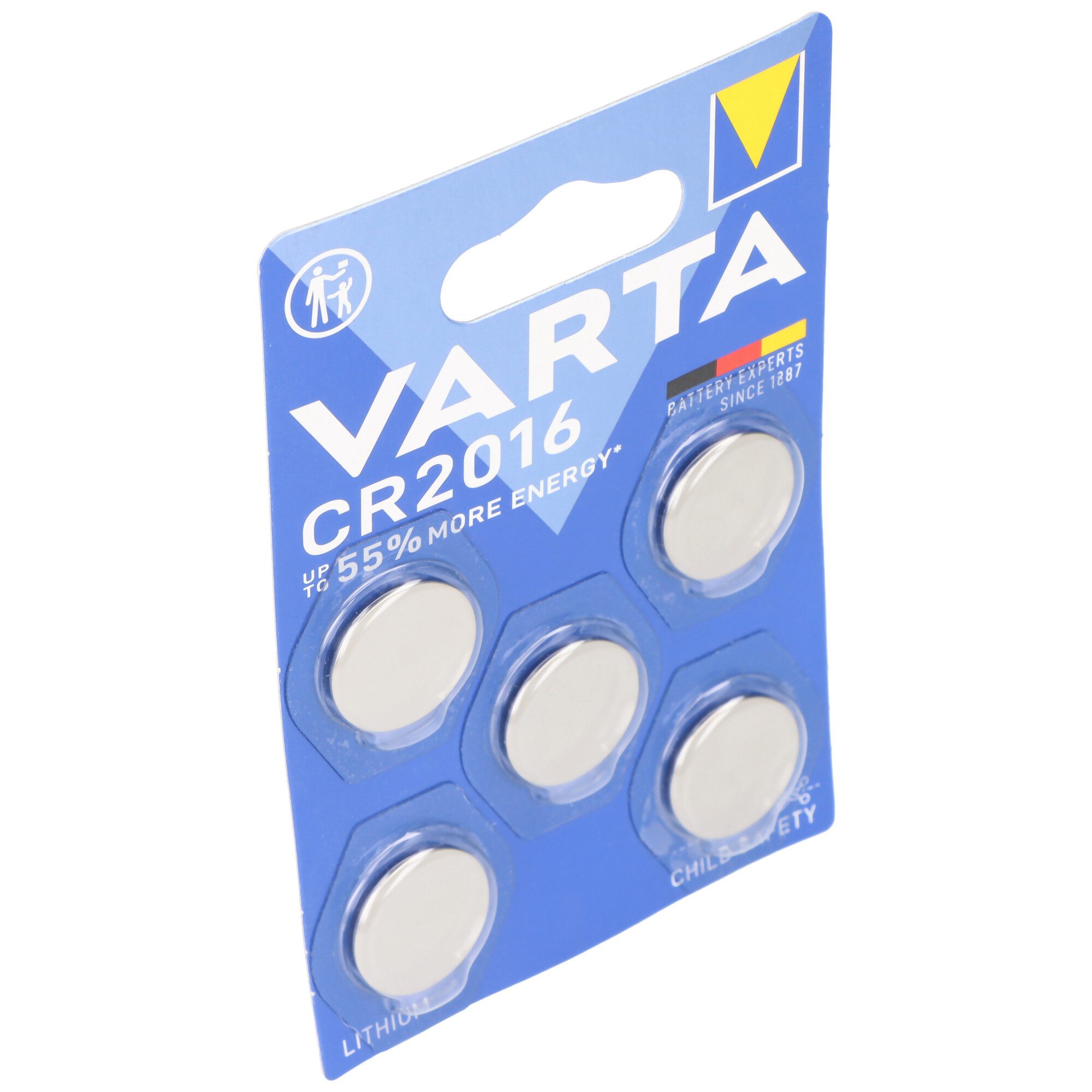 VARTA Varta Batterie Lithium, Knopfzelle, CR2016, 3V Electronics, Retail Bl Knopfzelle, (3,0 V)