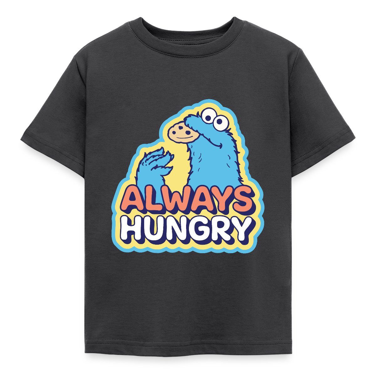 T-Shirt Sesamstraße Krümelmonster Design Always Hungry Kinder T-Shirt