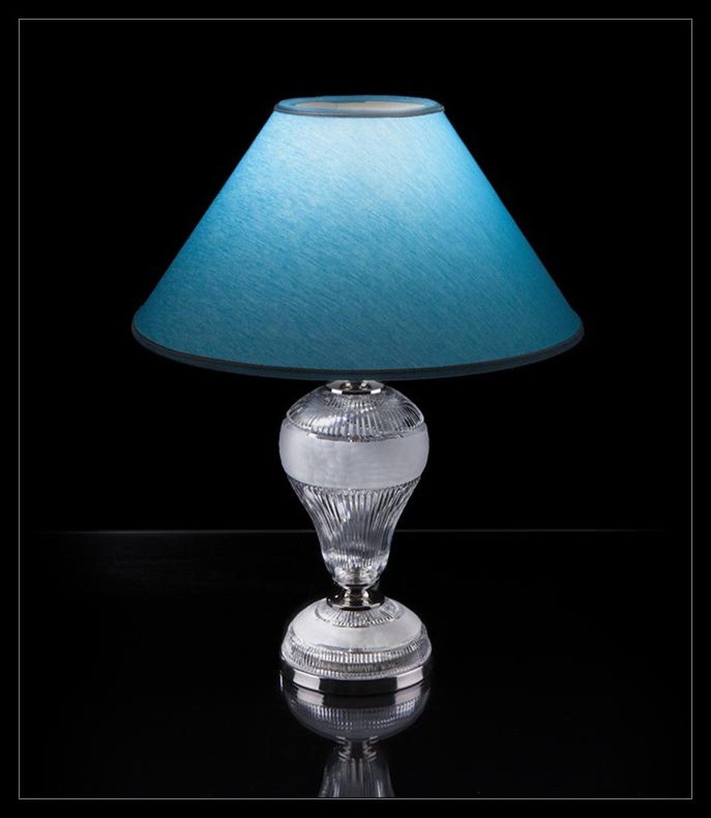 JVmoebel Schreibtischlampe Kristall Tischleuchte in Blau mit elegantem Design, Ersatzlampe, Warmweiß, Made in Europa
