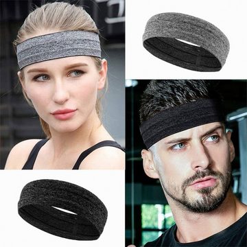 SOTOR Stirnband Sport-Stirnband für Männer und Frauen,4-teiliges elastisches Stirnband (4-St., geeignet für Laufen, Sport, Fitness, Yoga) schweißableitendes Sport-Stirnband, leicht und weich