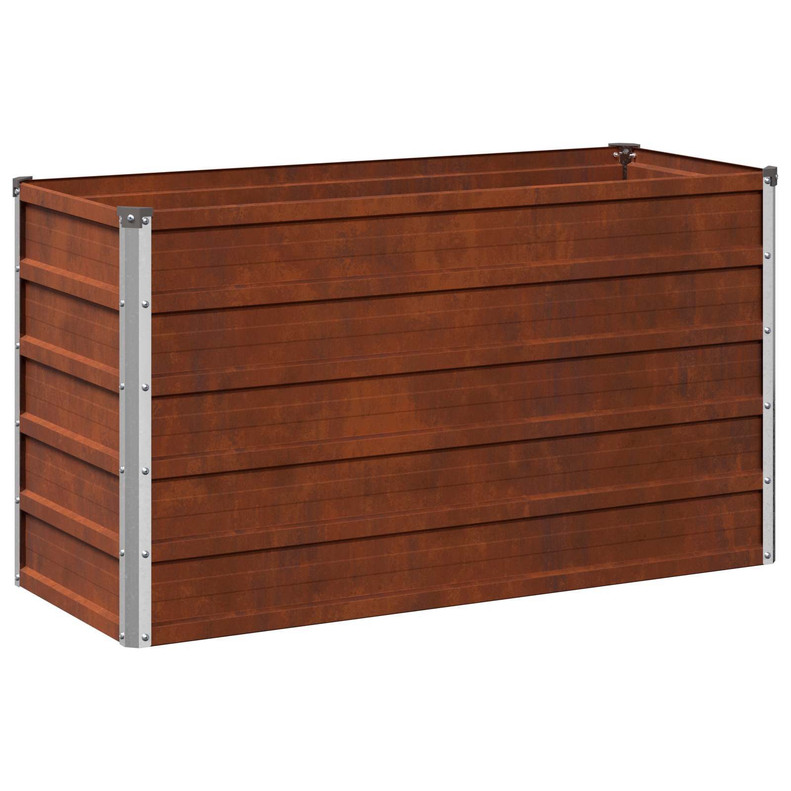 vidaXL Hochbeet Hochbeet im Garten Rostig 100 x 40 x 55 cm Pappe (1 St)