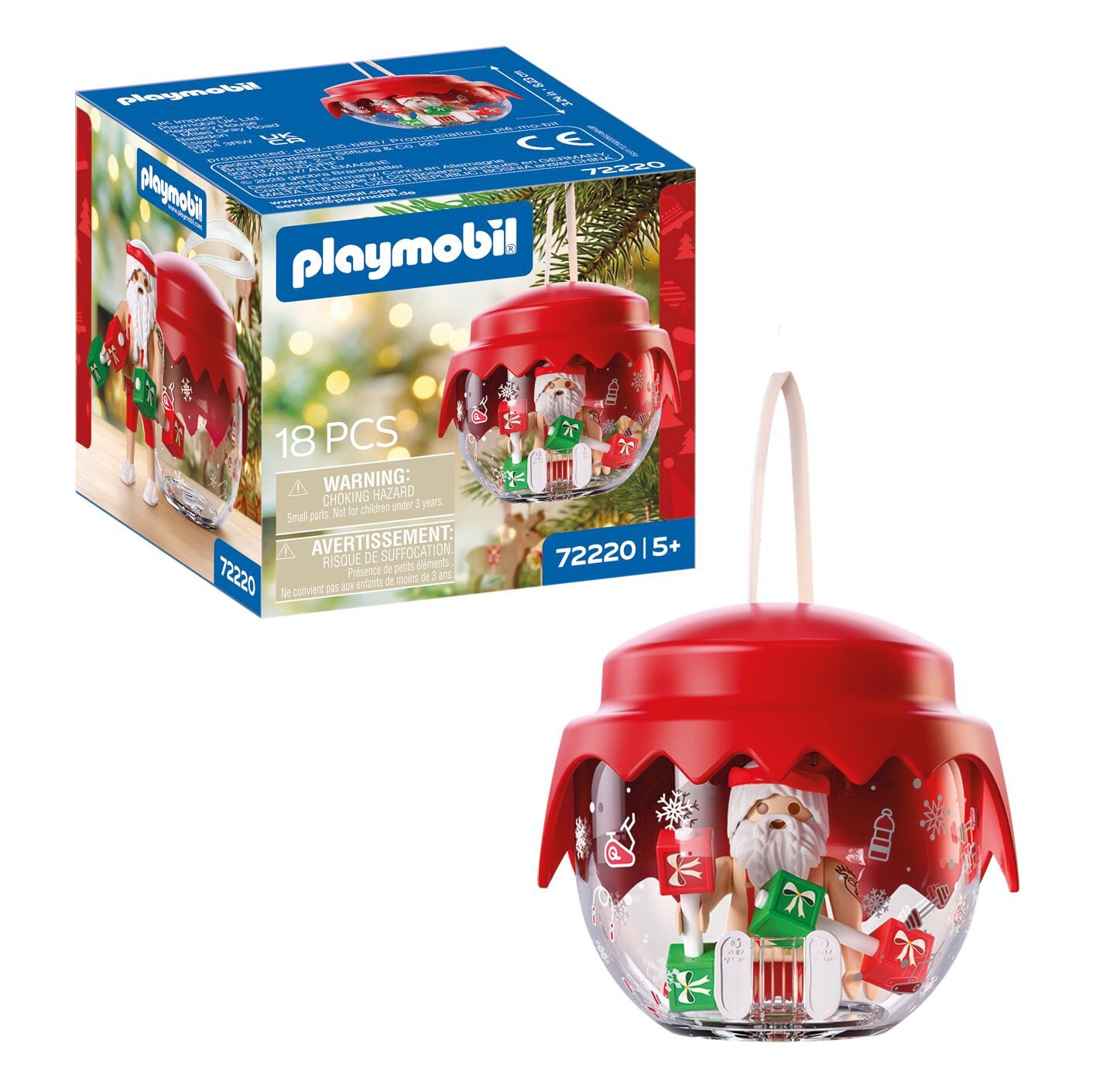 Playmobil® Weihnachtskugel: Kraftsportler (72220), Christmas Konstruktions-Spielset, (18 St)