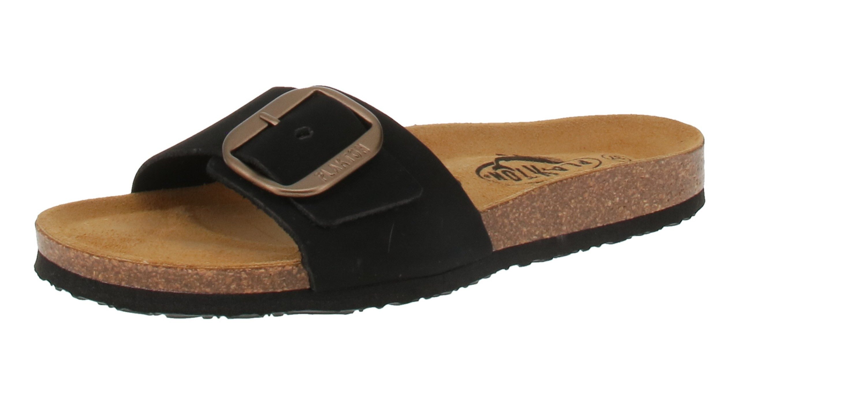 Plakton plakton 181018 Bis 3 Nobuck - Damen Pantolette - Negro Sandale