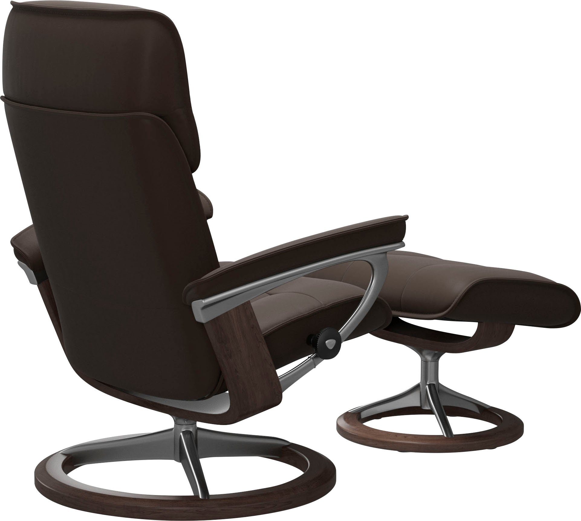 Stressless® Relaxsessel Admiral (Set, Relaxsessel inkl. Hocker), mit Signature Base, Größe M & L, Gestell Wenge