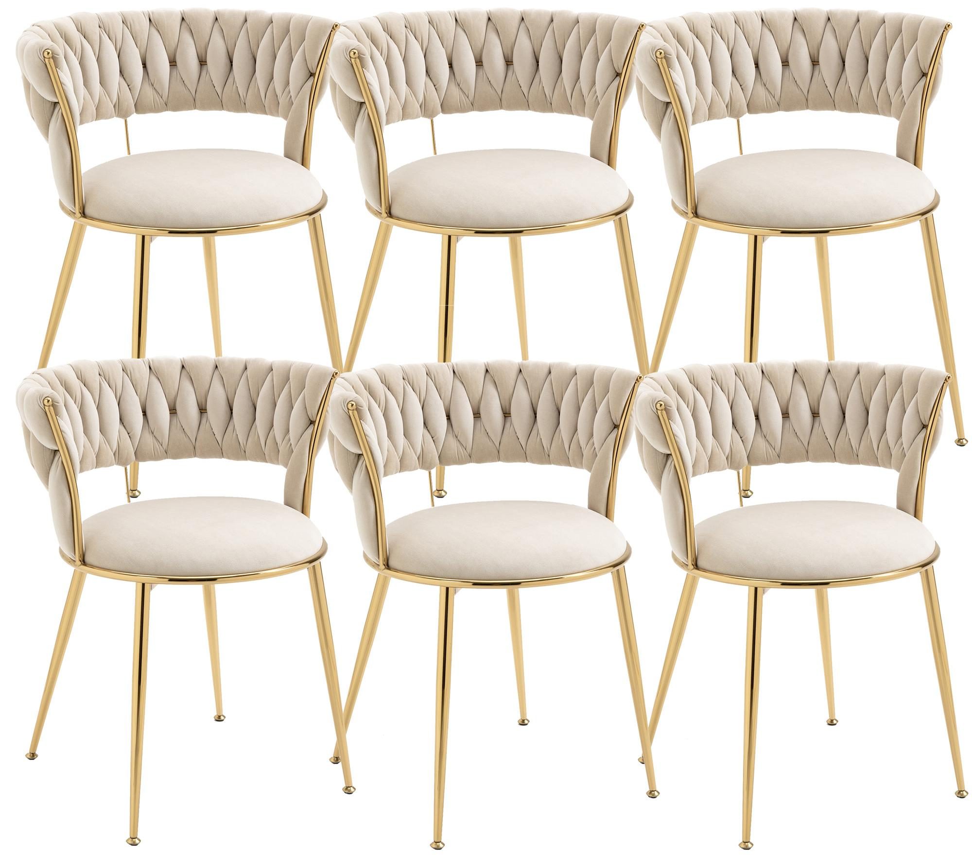 LVHOM Esszimmerstuhl Luxuriöse Samt-Stühle 2er-/4er-/6er-Set mit Rückenlehn günstig online kaufen