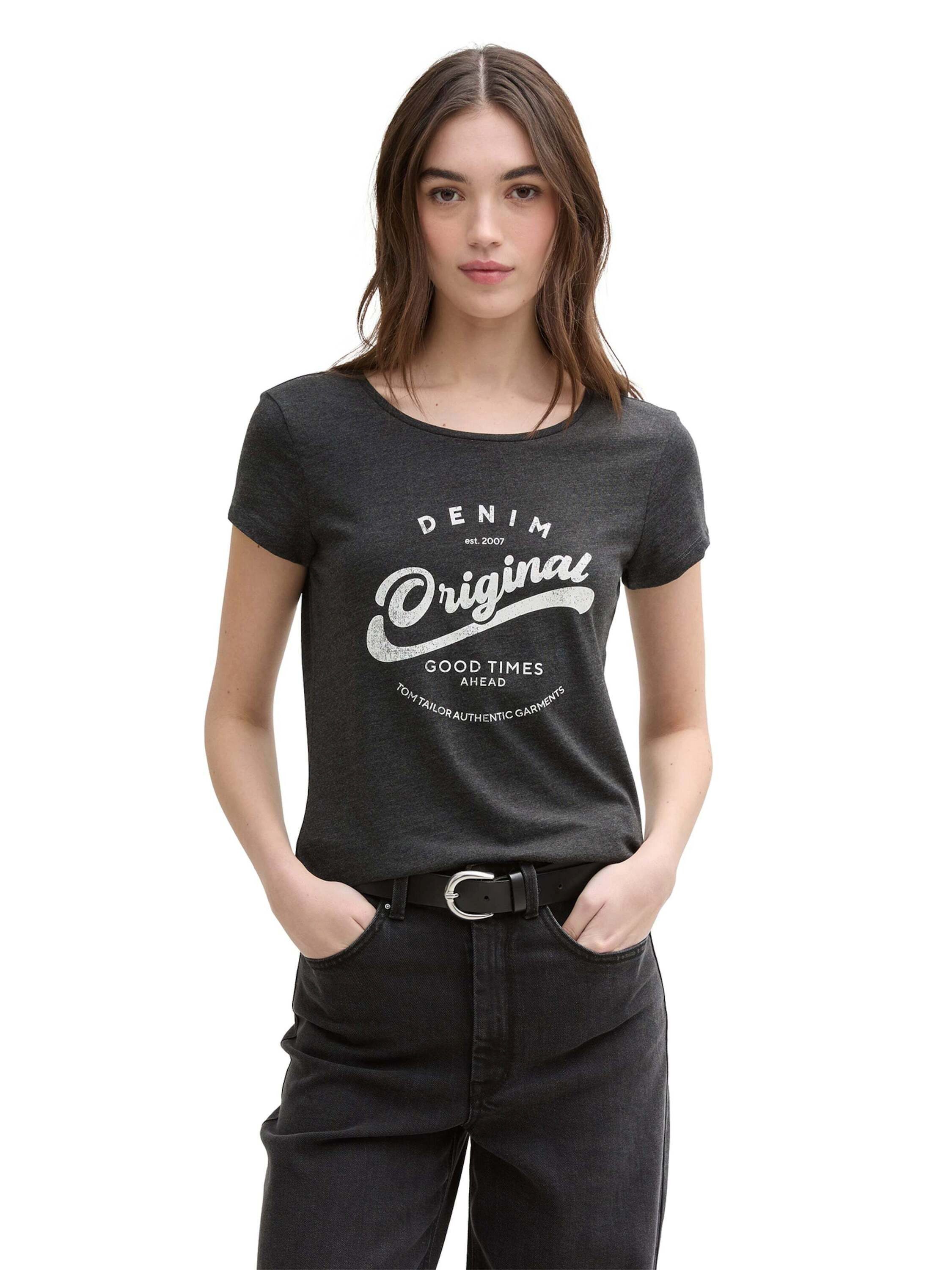 TOM TAILOR Denim T-Shirt (1-tlg) Plain/ohne Details