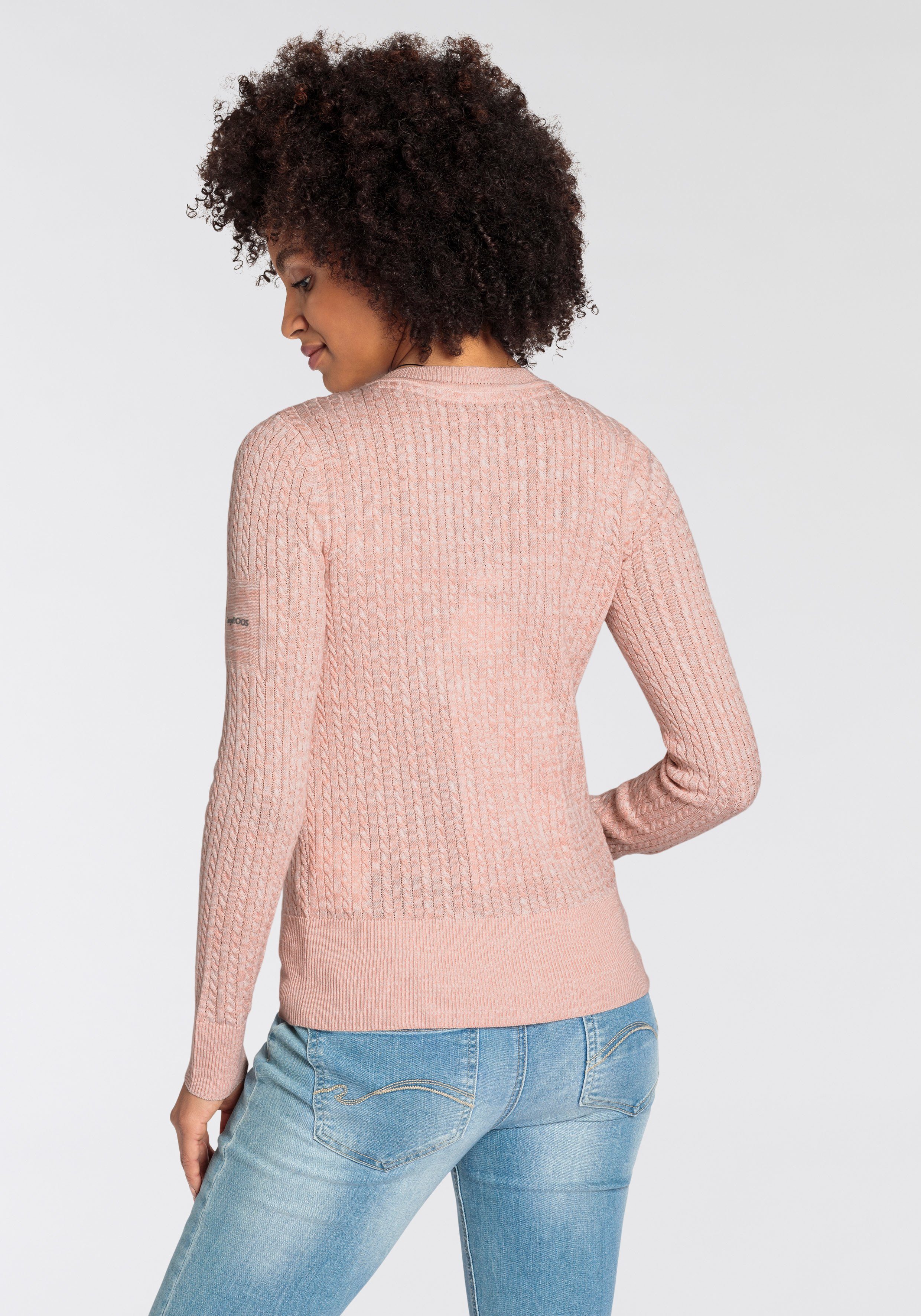 KangaROOS Strickjacke Strickjacke mit Zopfmuster in günstig online kaufen