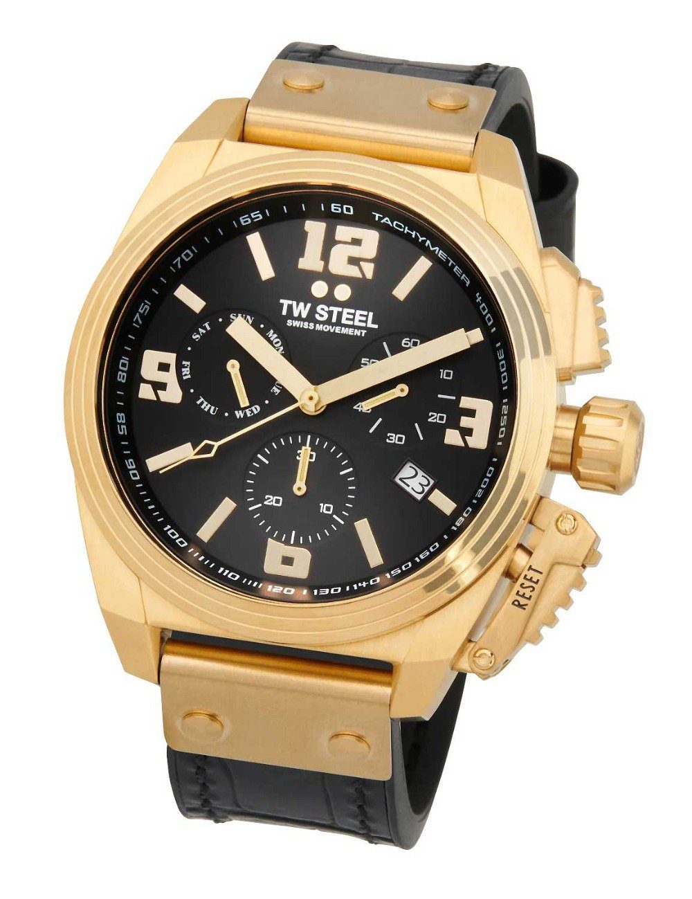 TW Steel Quarzuhr TW-Steel TW1118 Herrenuhr Canteen Chronograph 46mm 10ATM TW-Steel TW1118 Herrenuhr Canteen Chronograph 46mm 10ATM