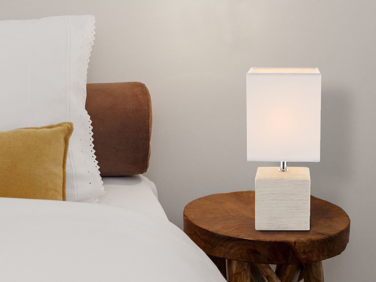 GLOBO LIGHTING LED Nachttischlampe, LED wechselbar, warmweiß, Designklassik günstig online kaufen