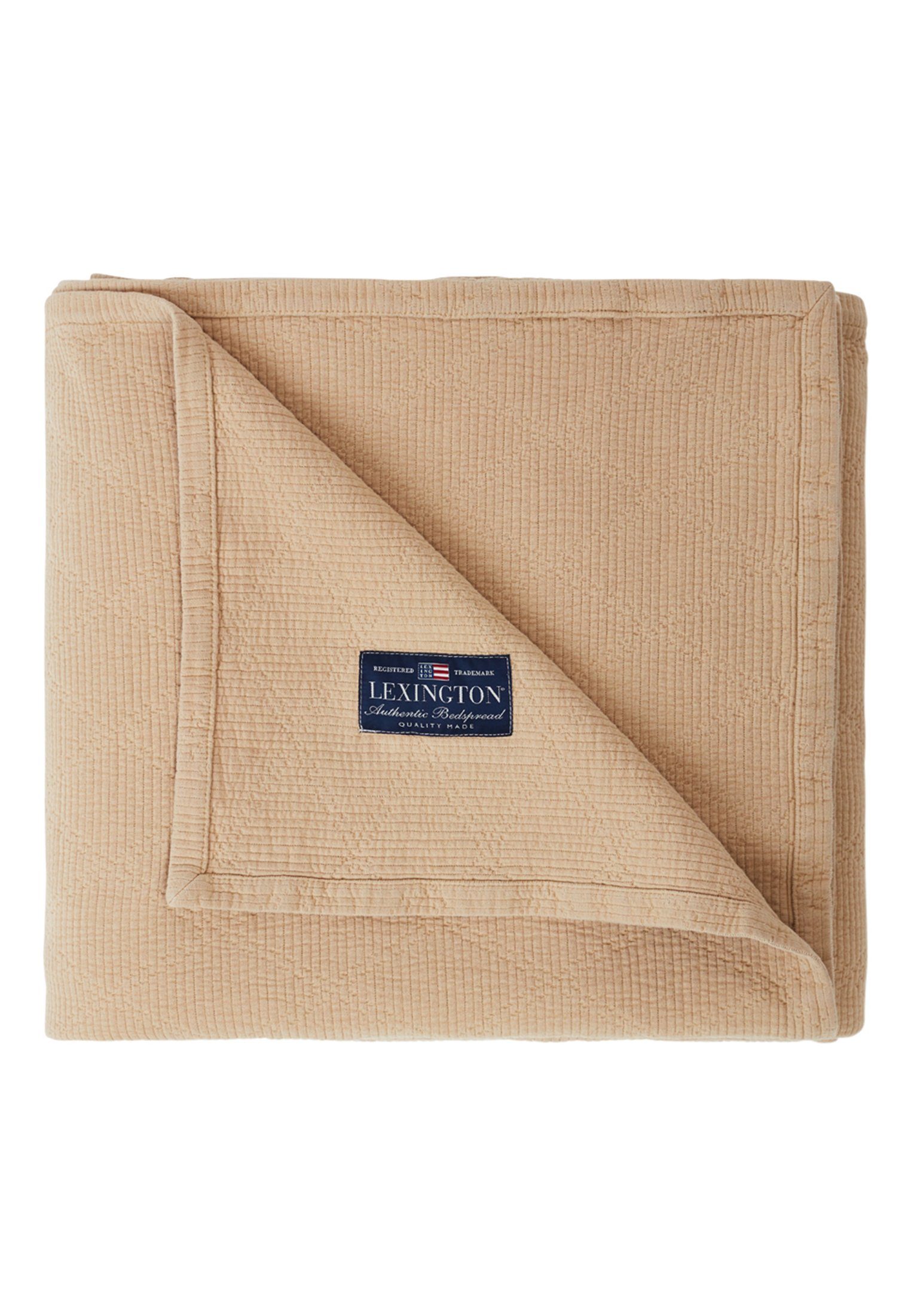 Tagesdecke beige Lexington Cotton, Jacquard Organic