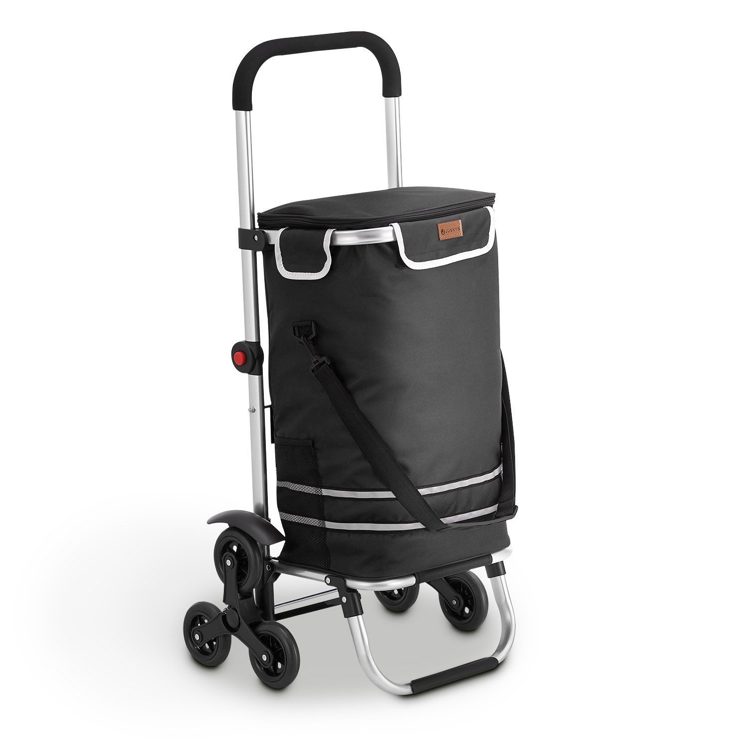 Jurhan Einkaufstrolley Comfort 50 Liter - Praktischer Treppentrolley Mit Kühlfach