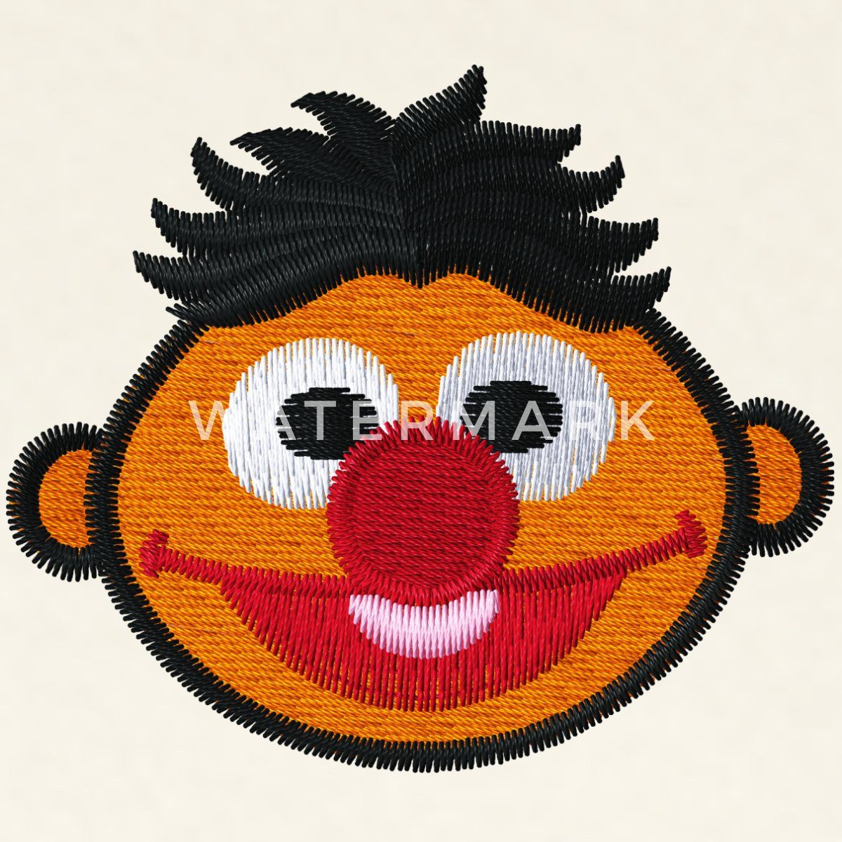 Spreadshirt T-Shirt Sesamstraße Ernie Als Stickmotiv Relaxed Fit Unisex T-Shirt (1-tlg)