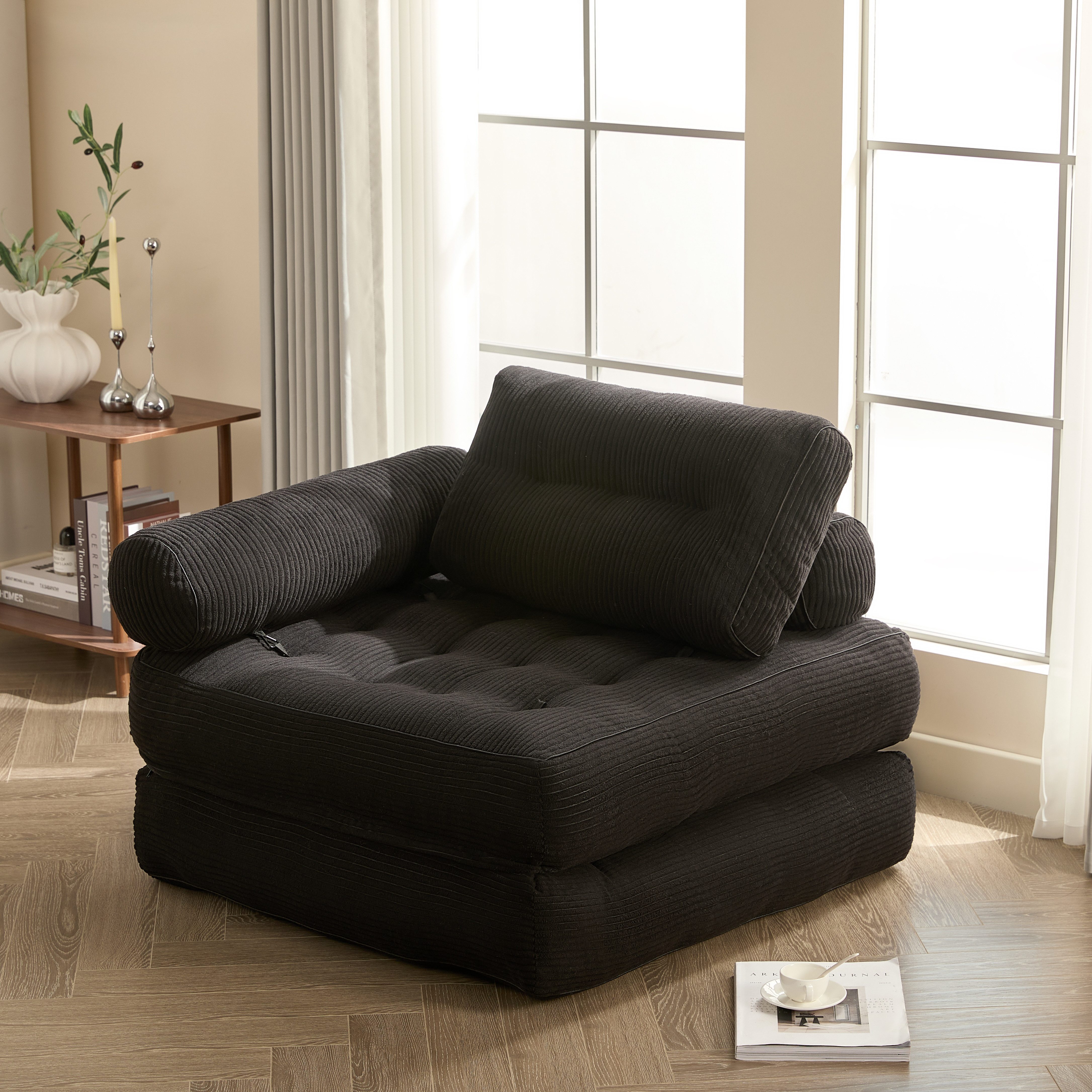 LITBIRD Schlafsofa faltbar, 4-in-1 Multifunktionssofa, Sitzsack-Sofa, Relaxsessel, 1 Teile, Spielsofa & Gästebett für kleine Räume