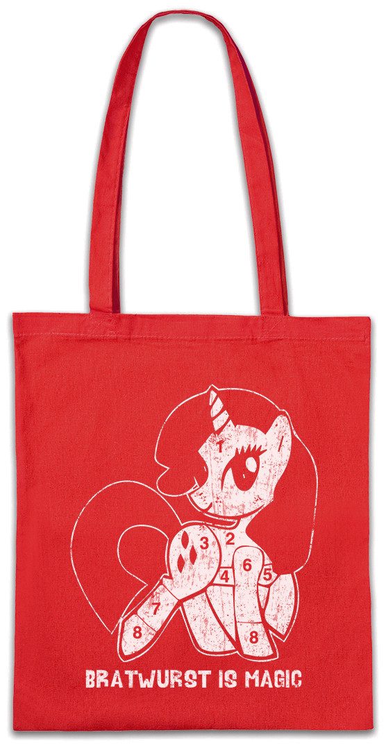 Urban Backwoods Beuteltasche Unicorn Bratwurst Stofftasche Einhorn Comic Anime Regenbogen Rainbow (1-tlg), Cute Fantasy Fairies Princess
